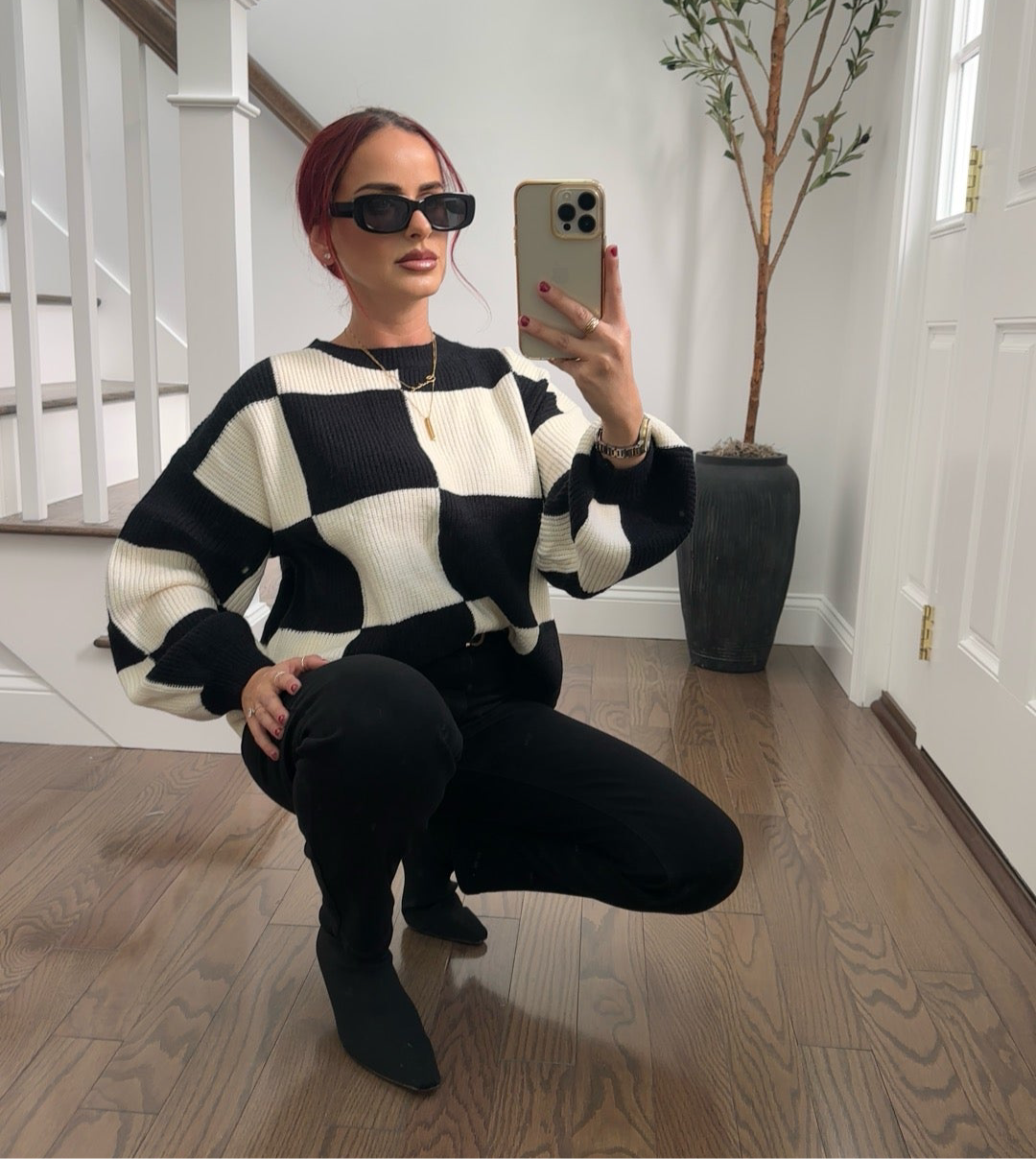 Checkered Sweater