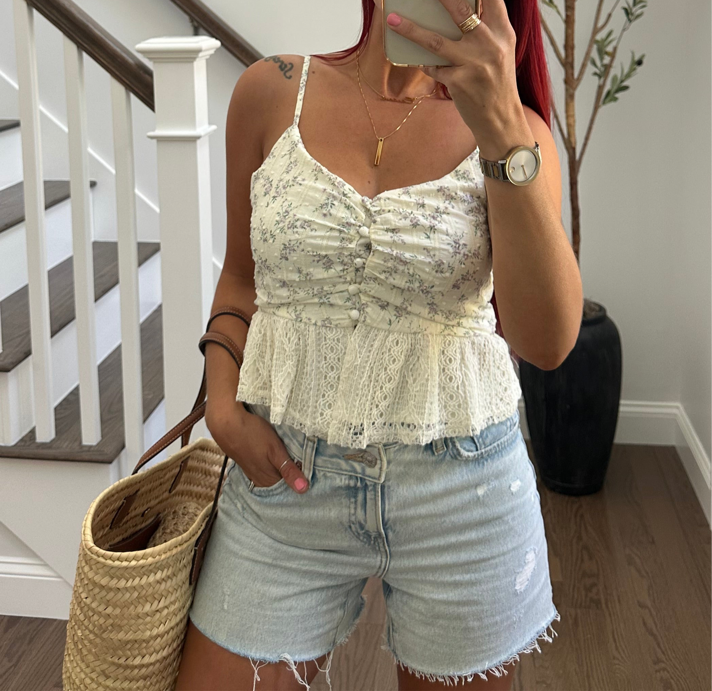 Peplum Floral Top