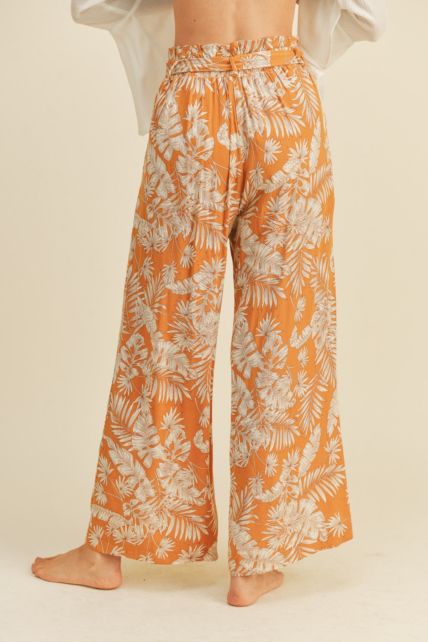 Julia Wide Leg Paperbag Pant