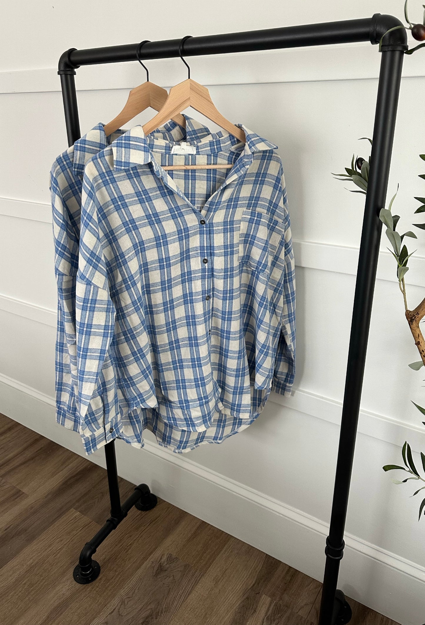 Ariana Plaid Top