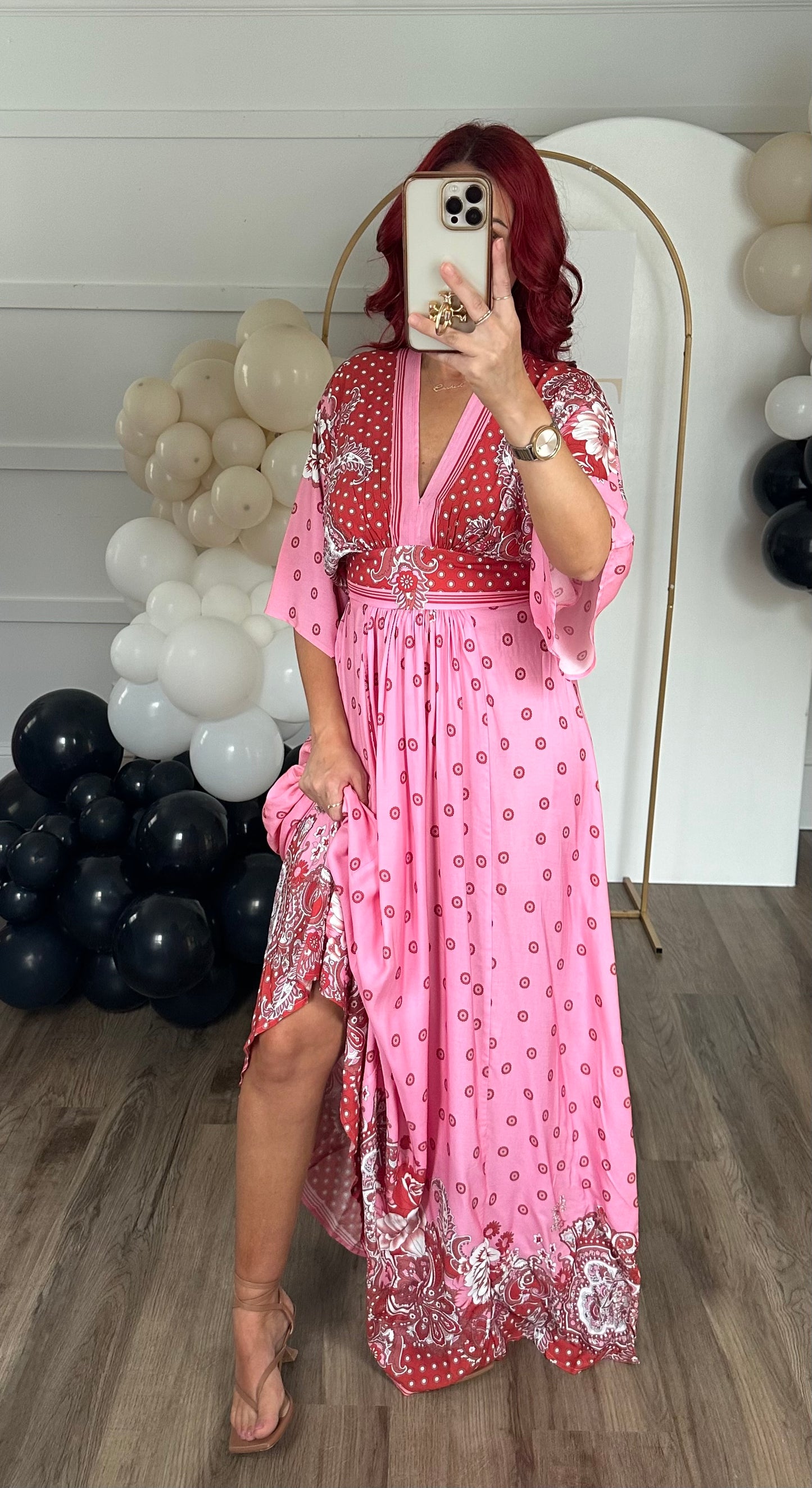 Kimono Sleeve Maxi Dress