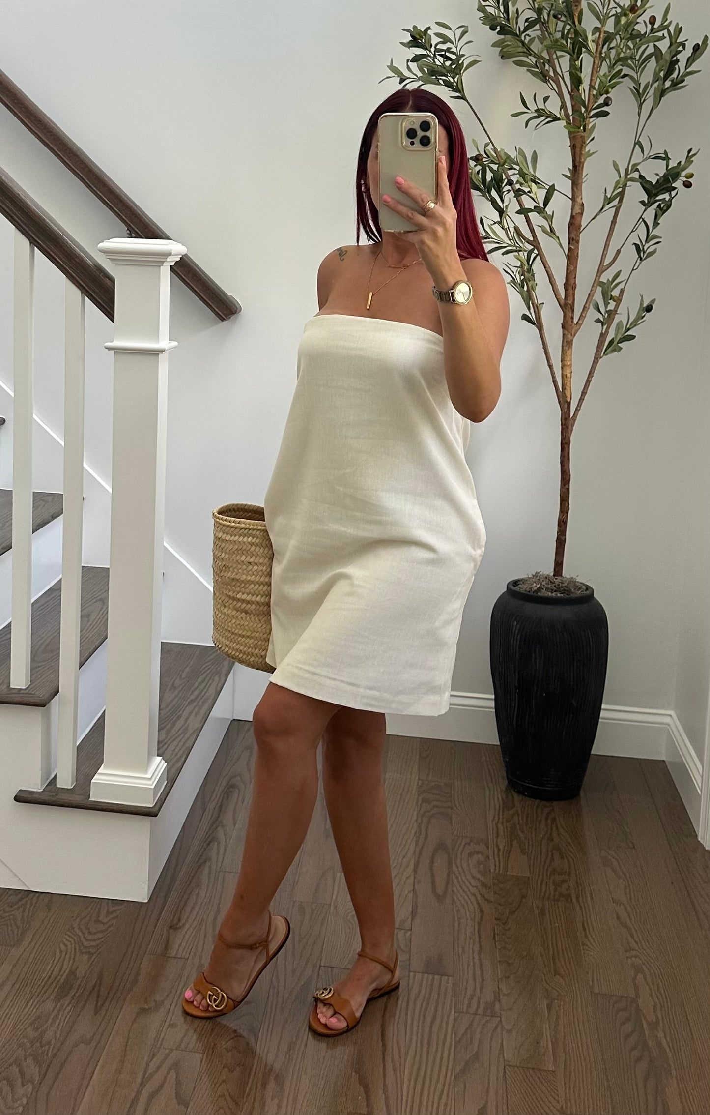 White Linen Dress