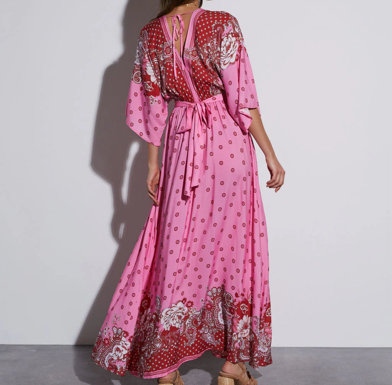 Kimono Sleeve Maxi Dress