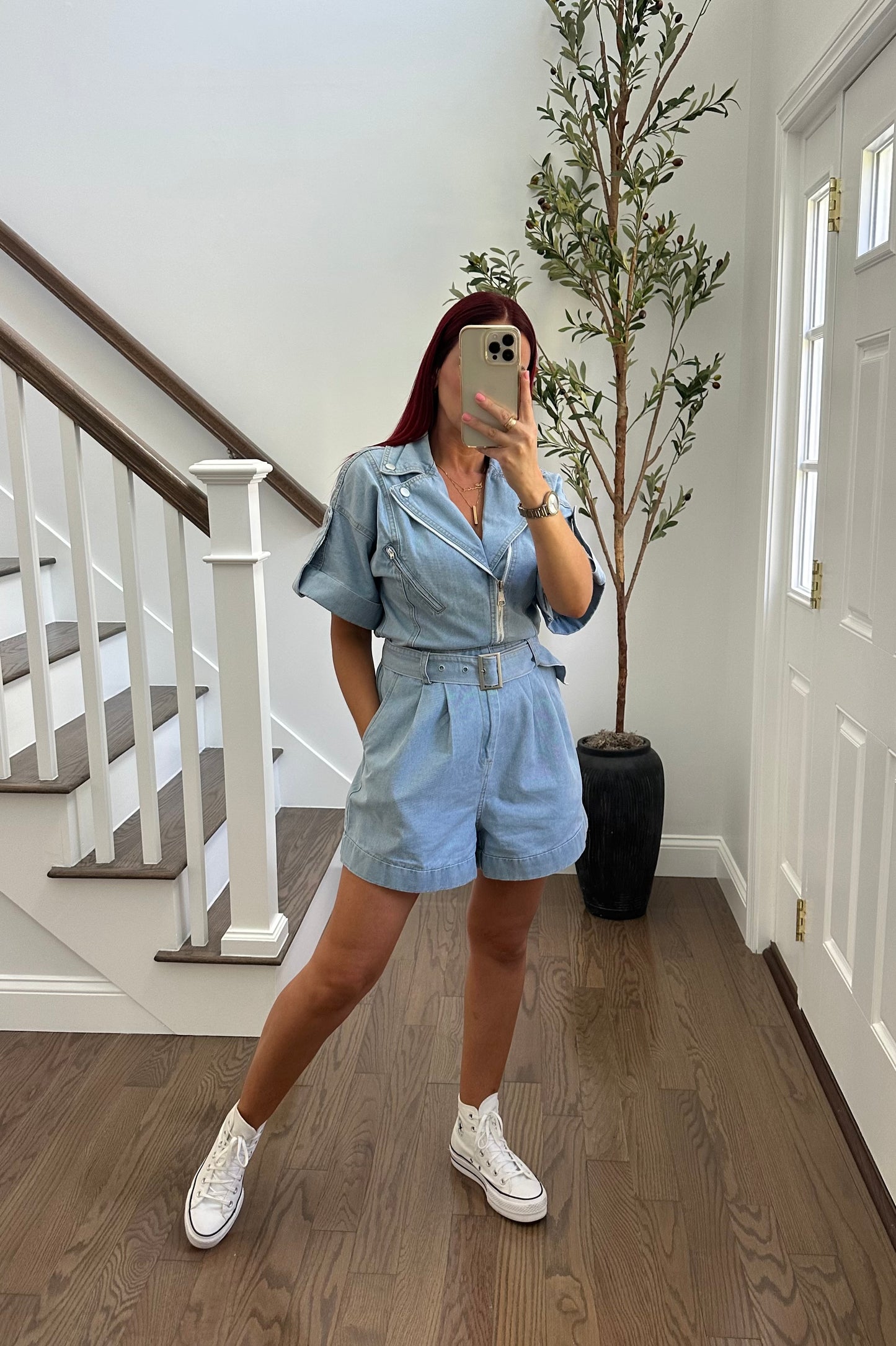 Motor Jacket Style Romper