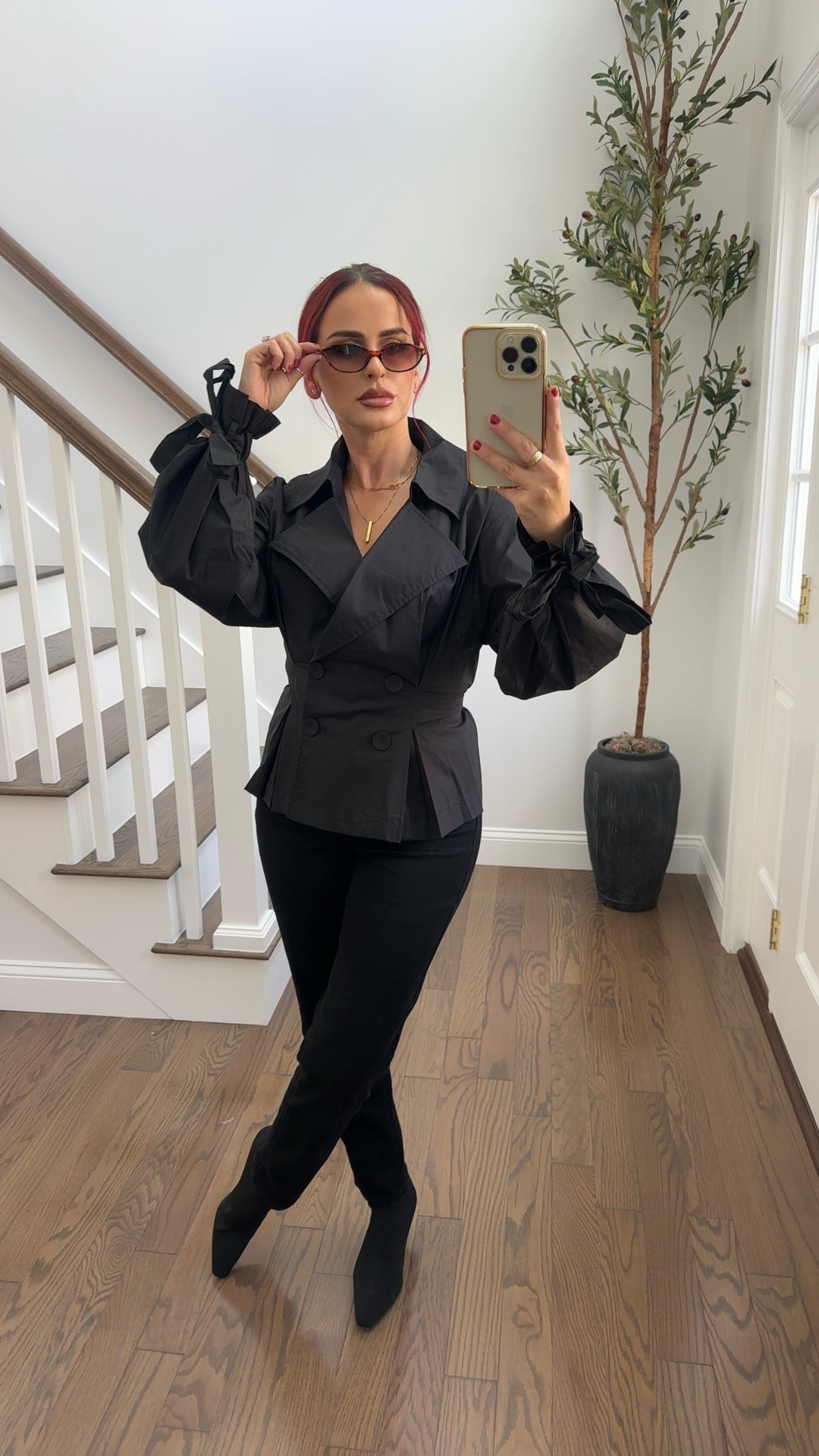 Double Breasted Wrap Style Blouse