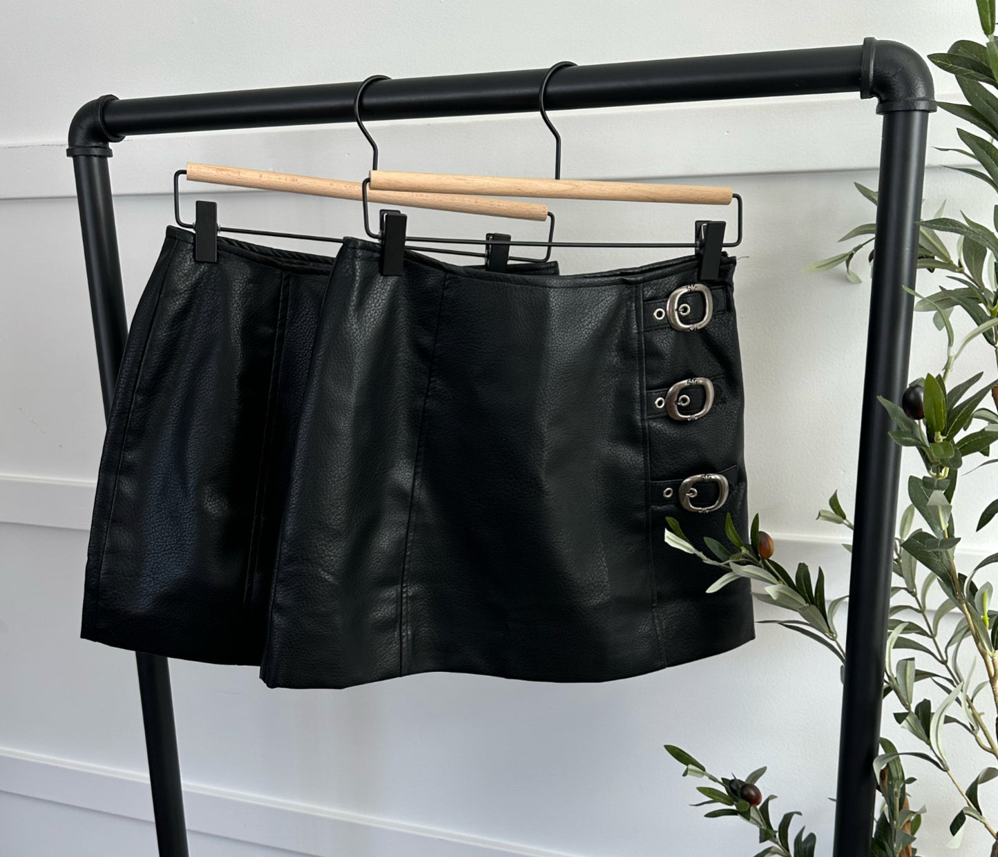 Mini Faux Leather Skirt