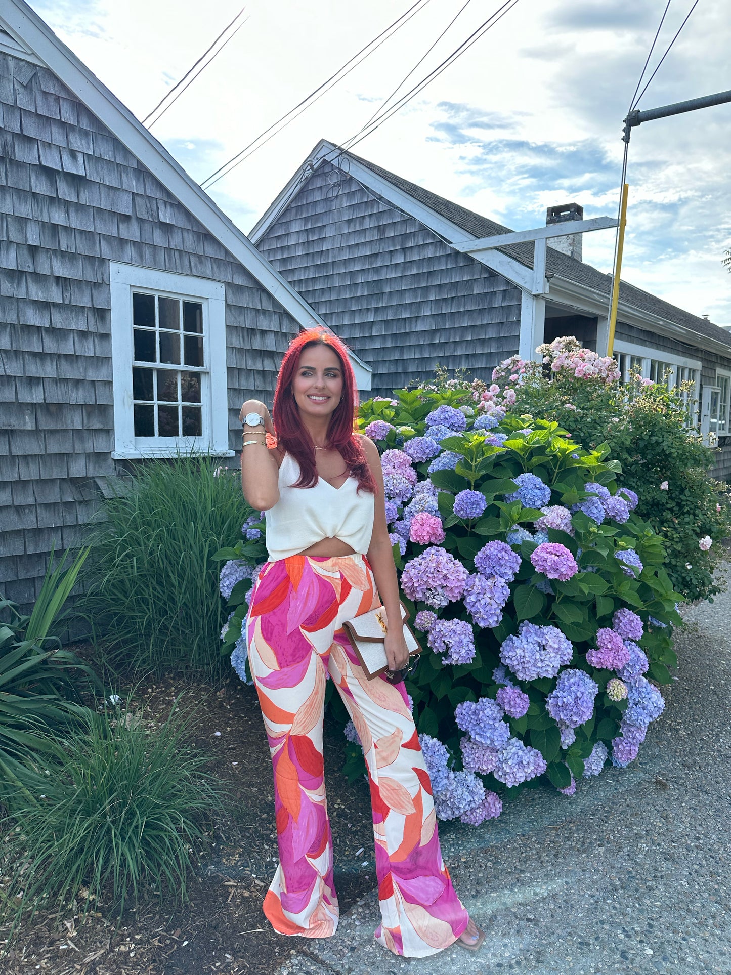 Sunset Printed Wide Leg Pants