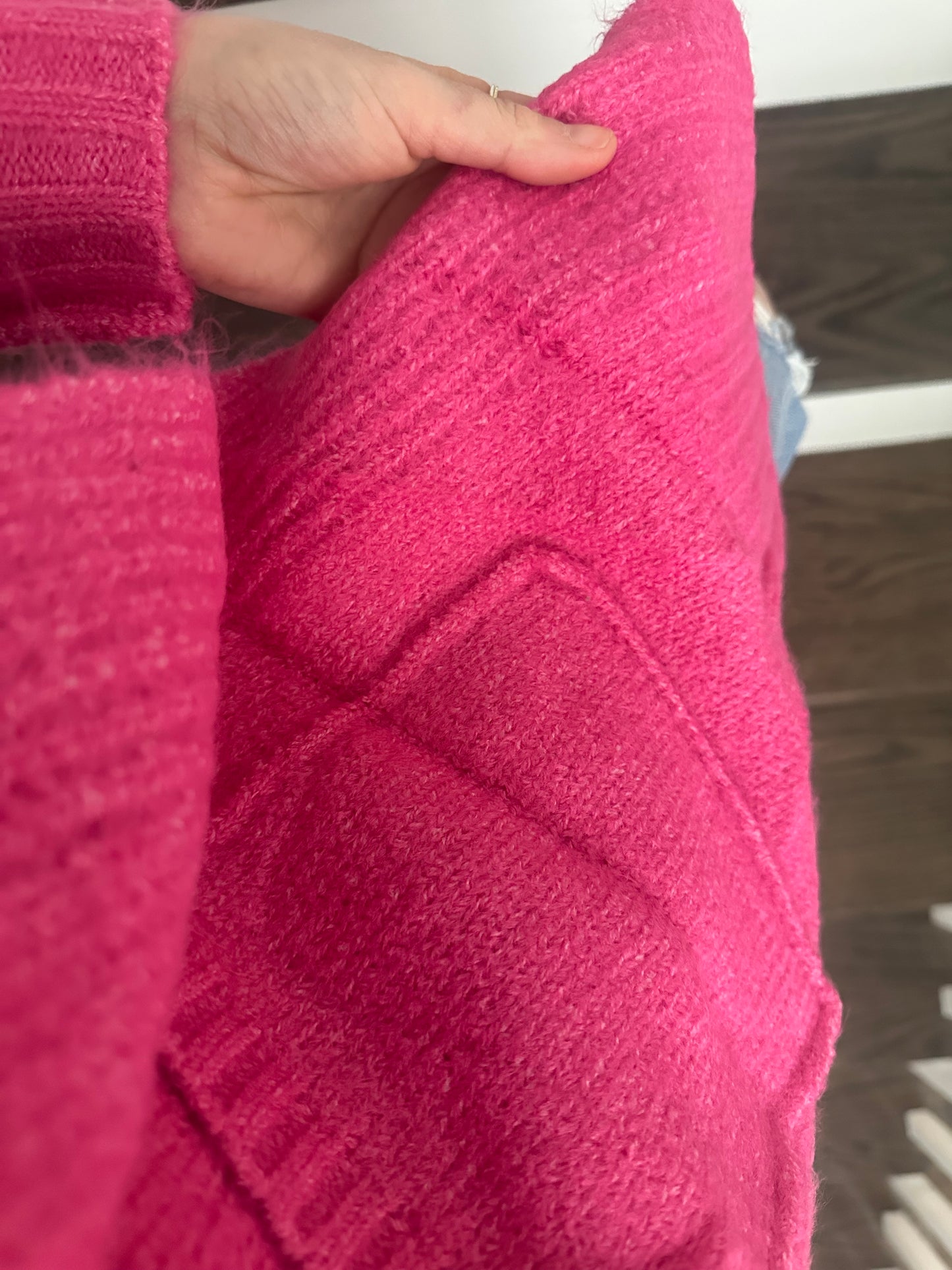 Pink Knit Cardigan