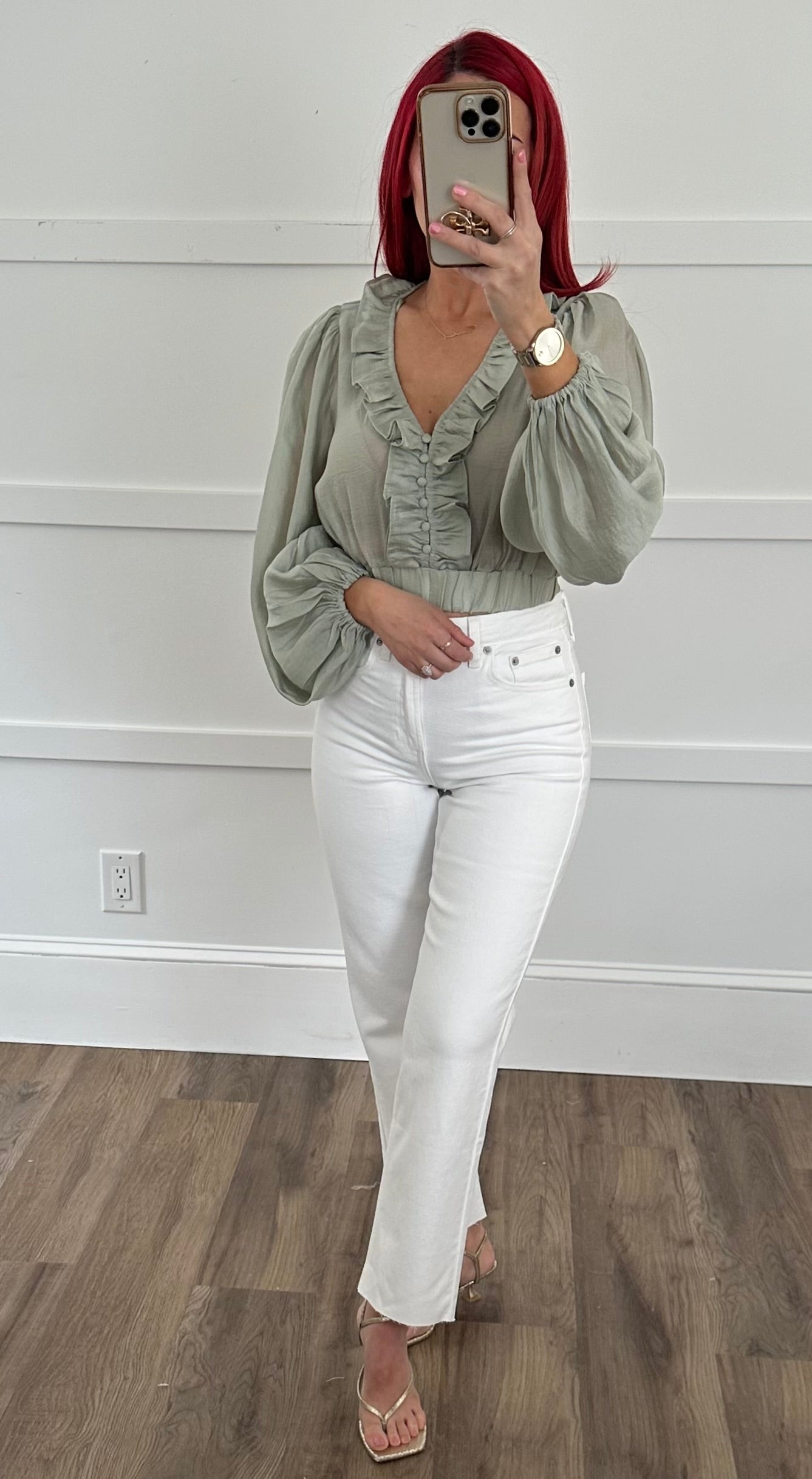 Hem Detail Straight Jean