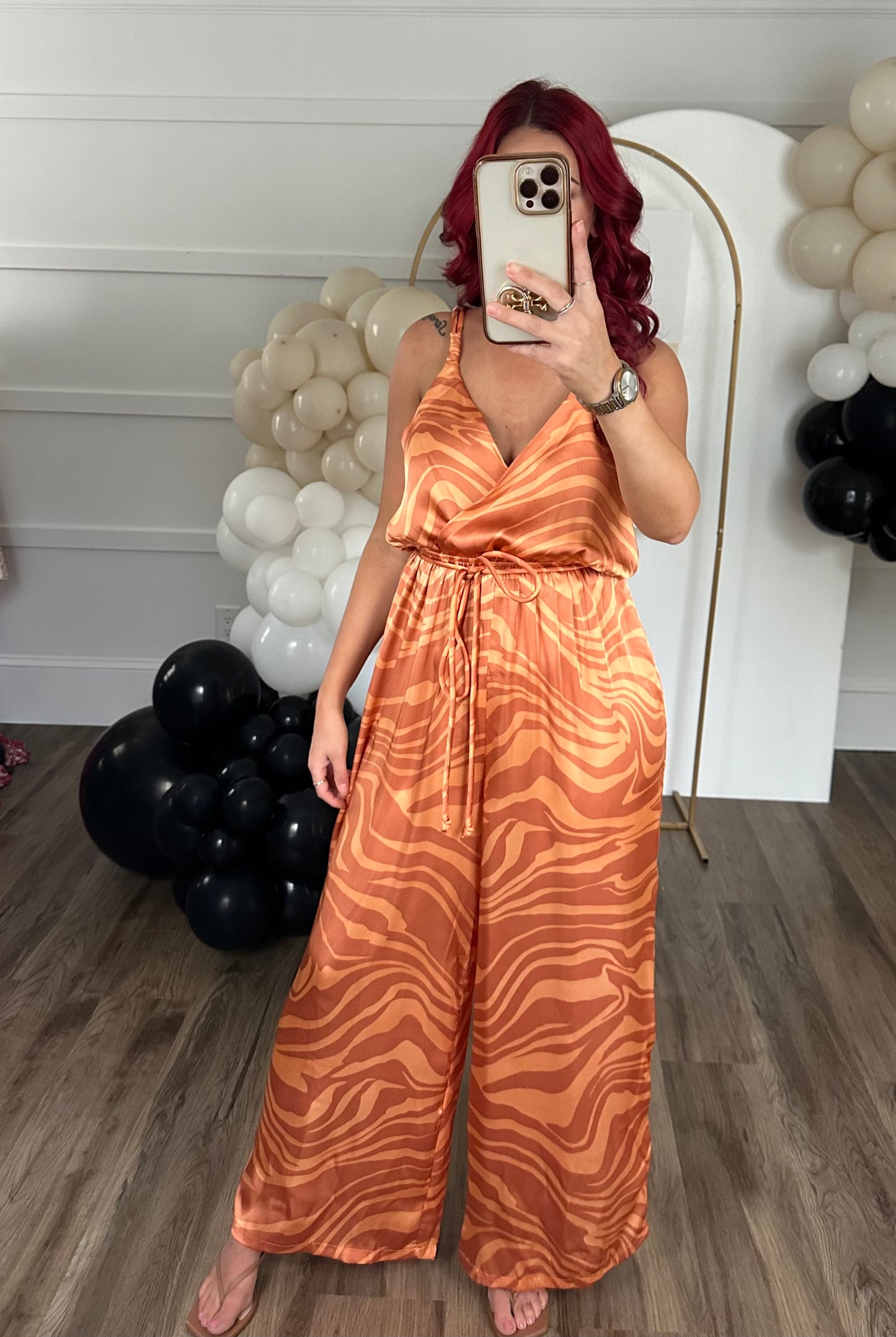 Golden Sand Sating Jumpsuit