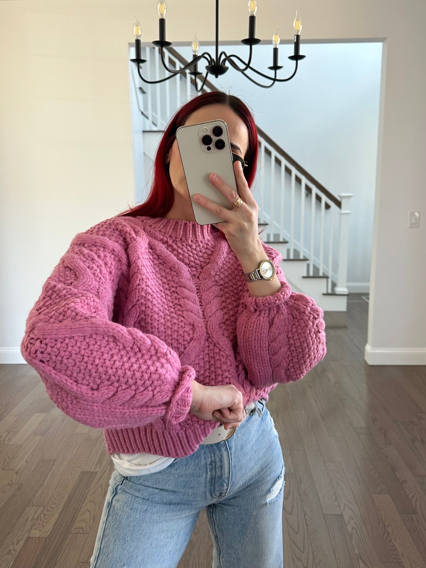 Pink Knitted Sweater