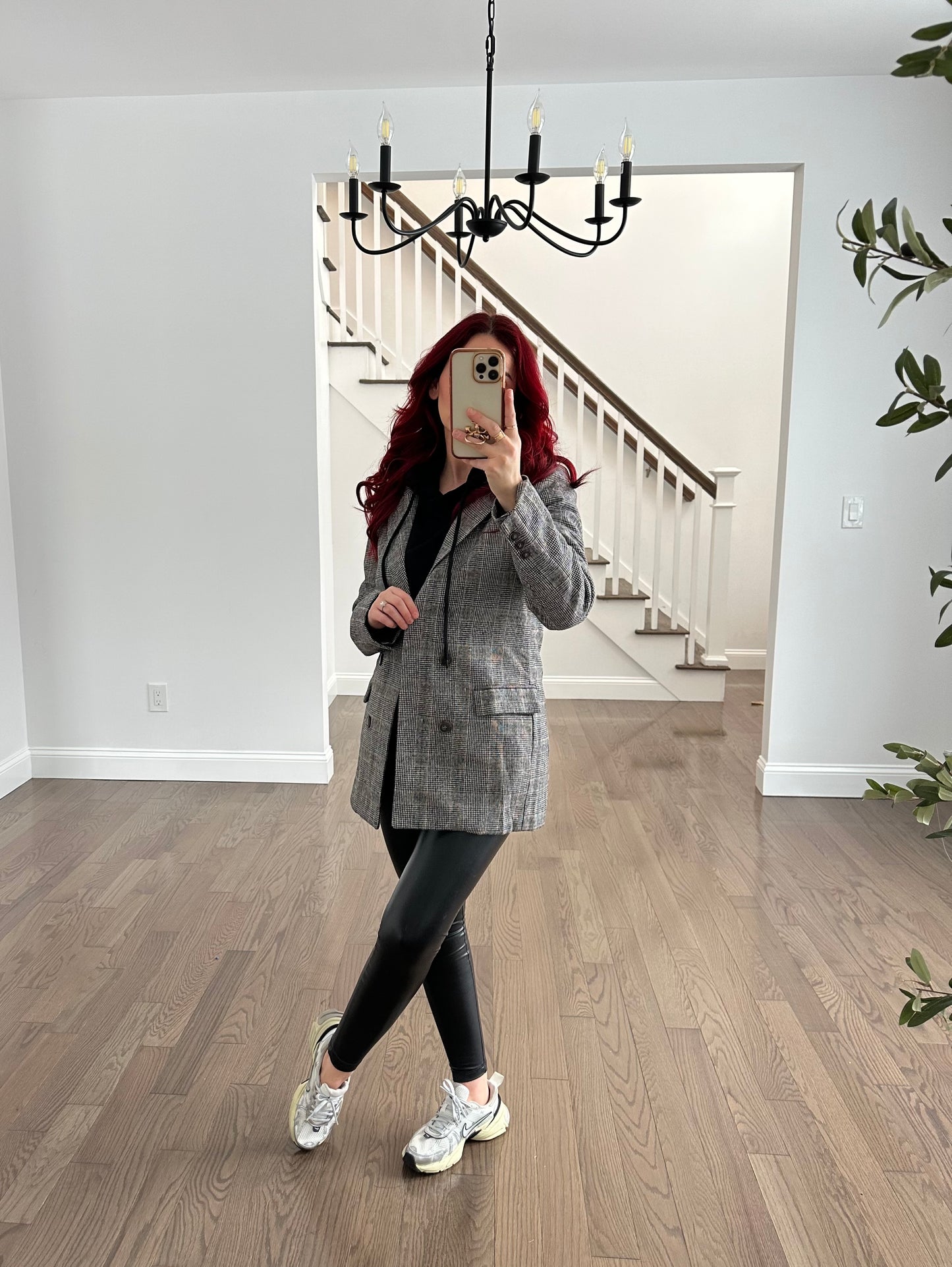 Black Plaid Blazer