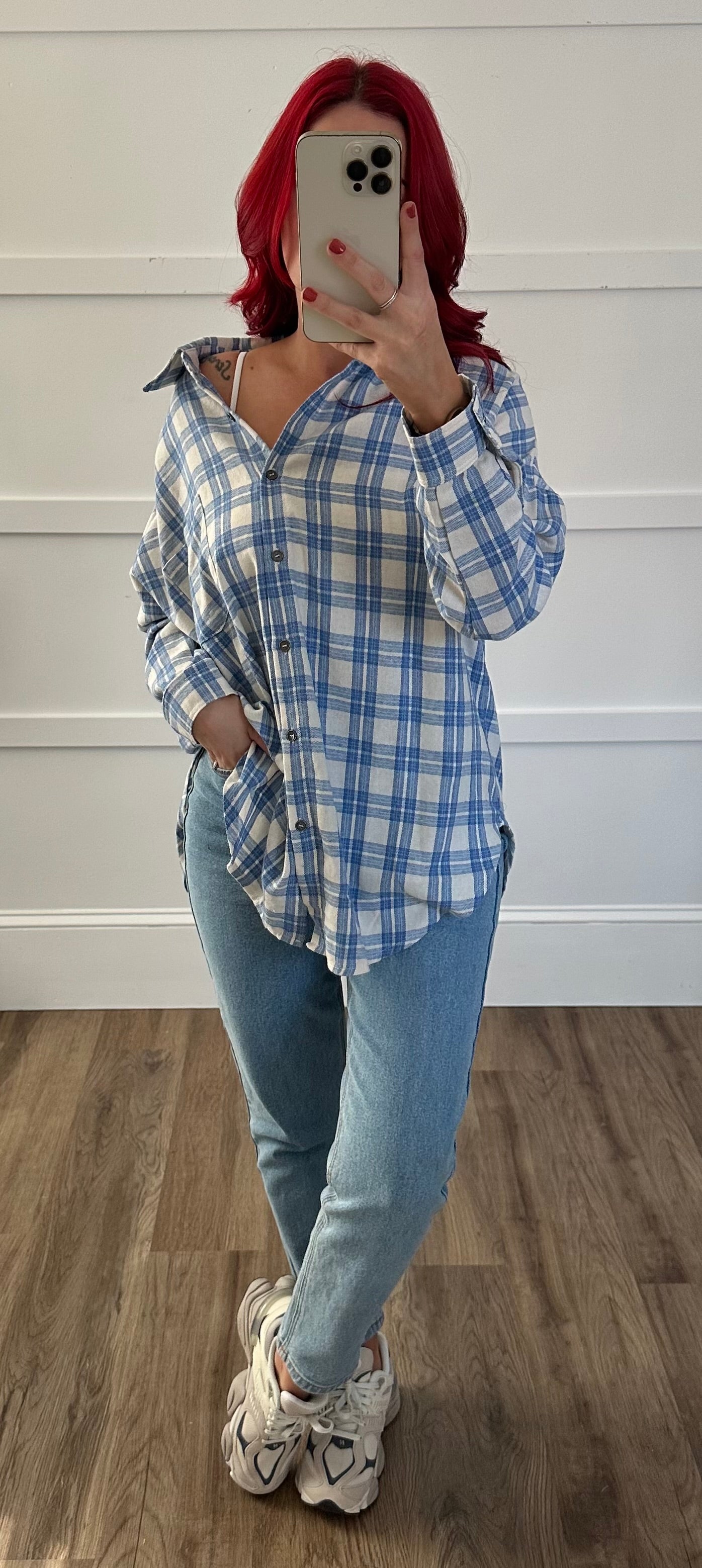 Ariana Plaid Top