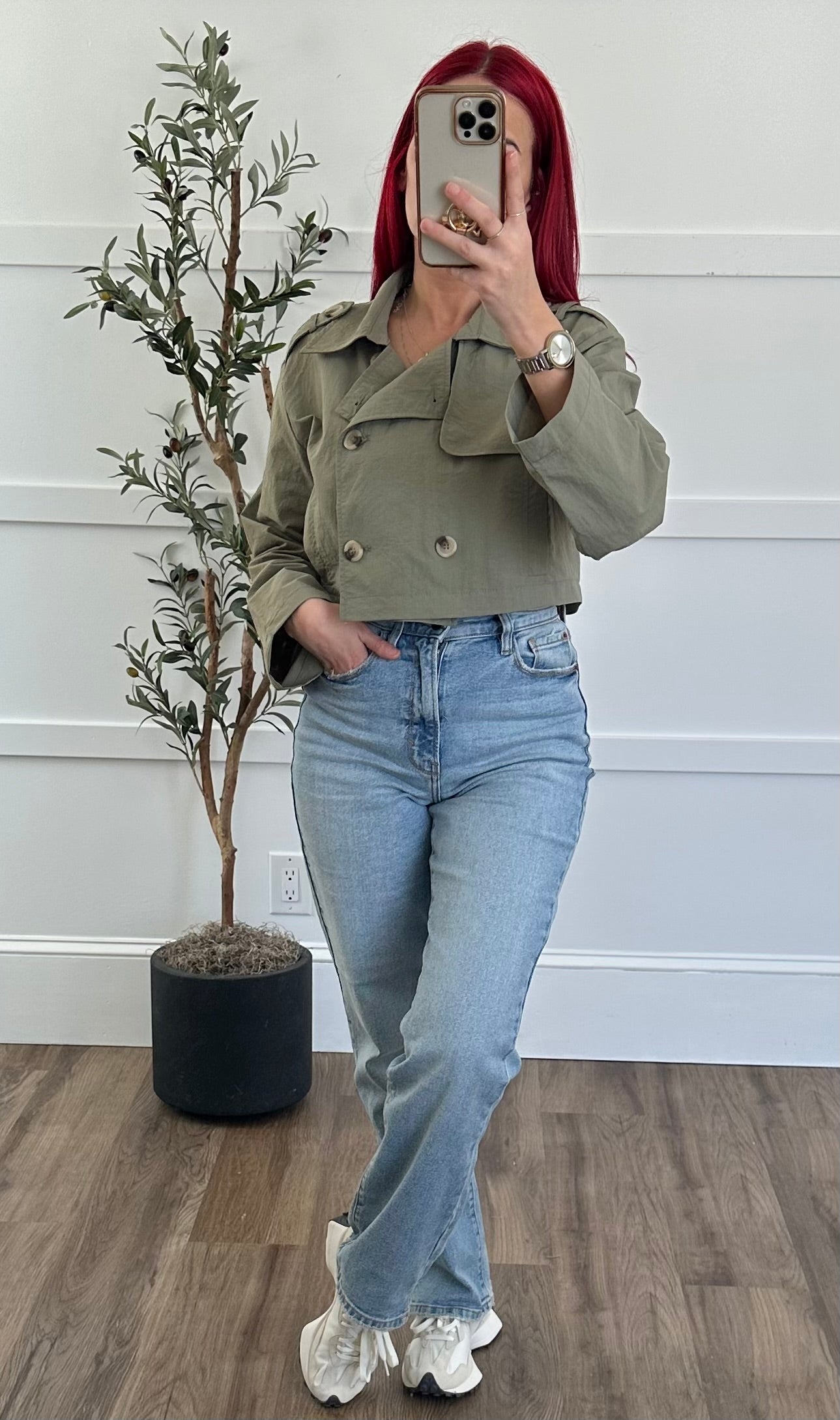 Lily Cropped Trench Coat