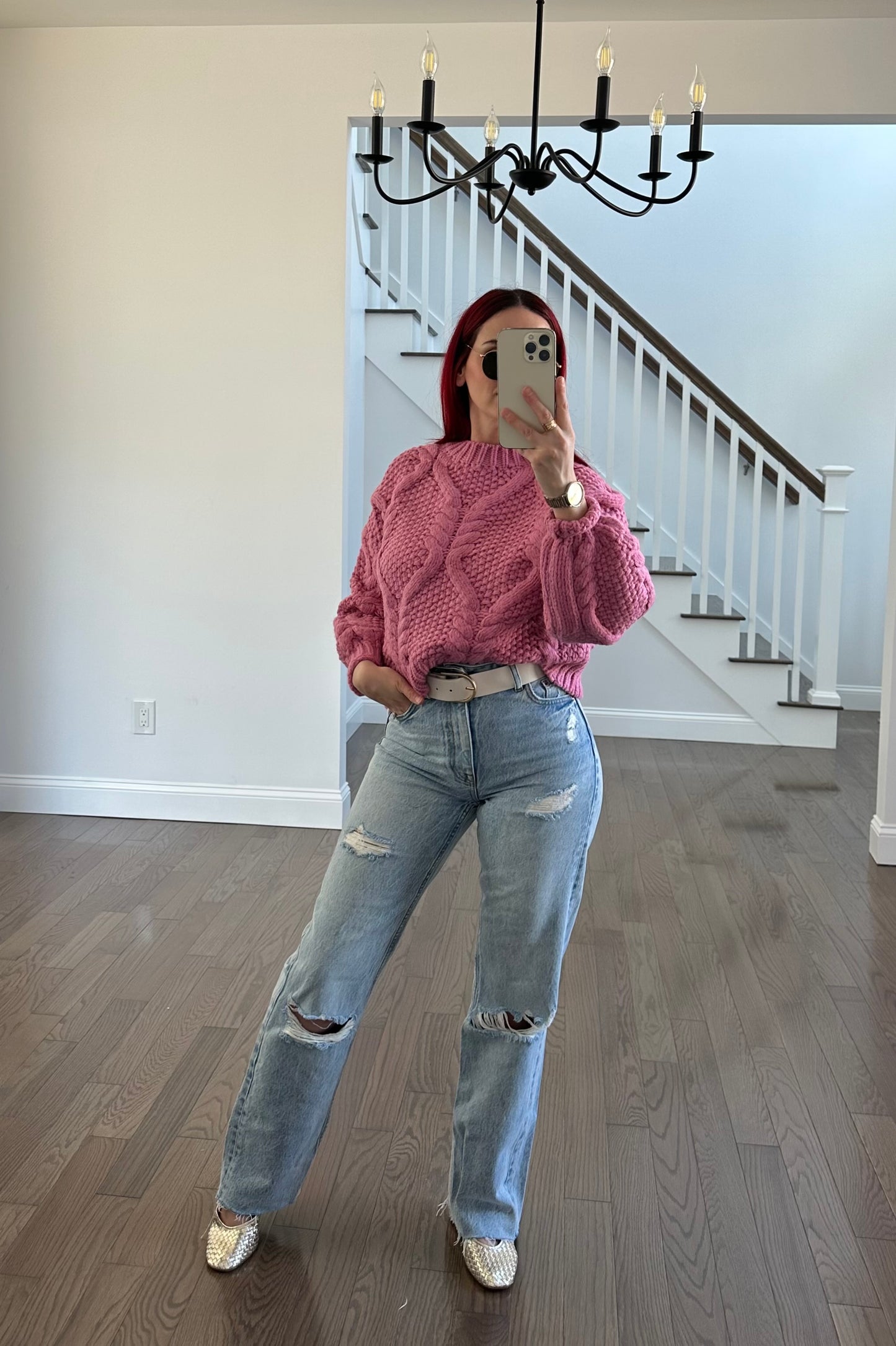 Pink Knitted Sweater