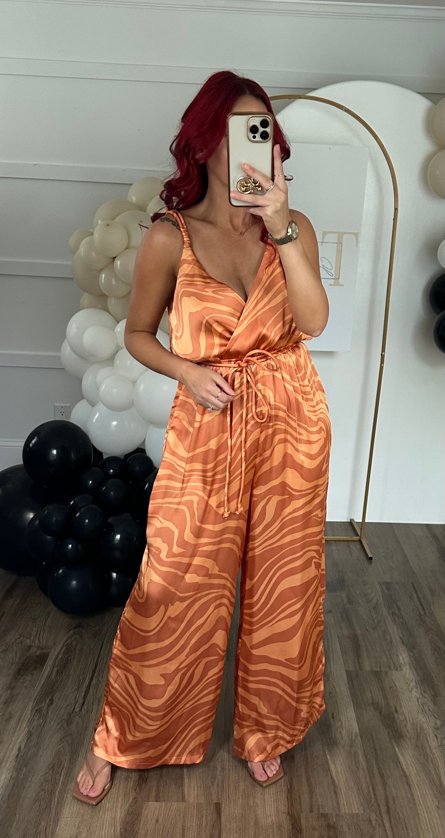 Golden Sand Sating Jumpsuit