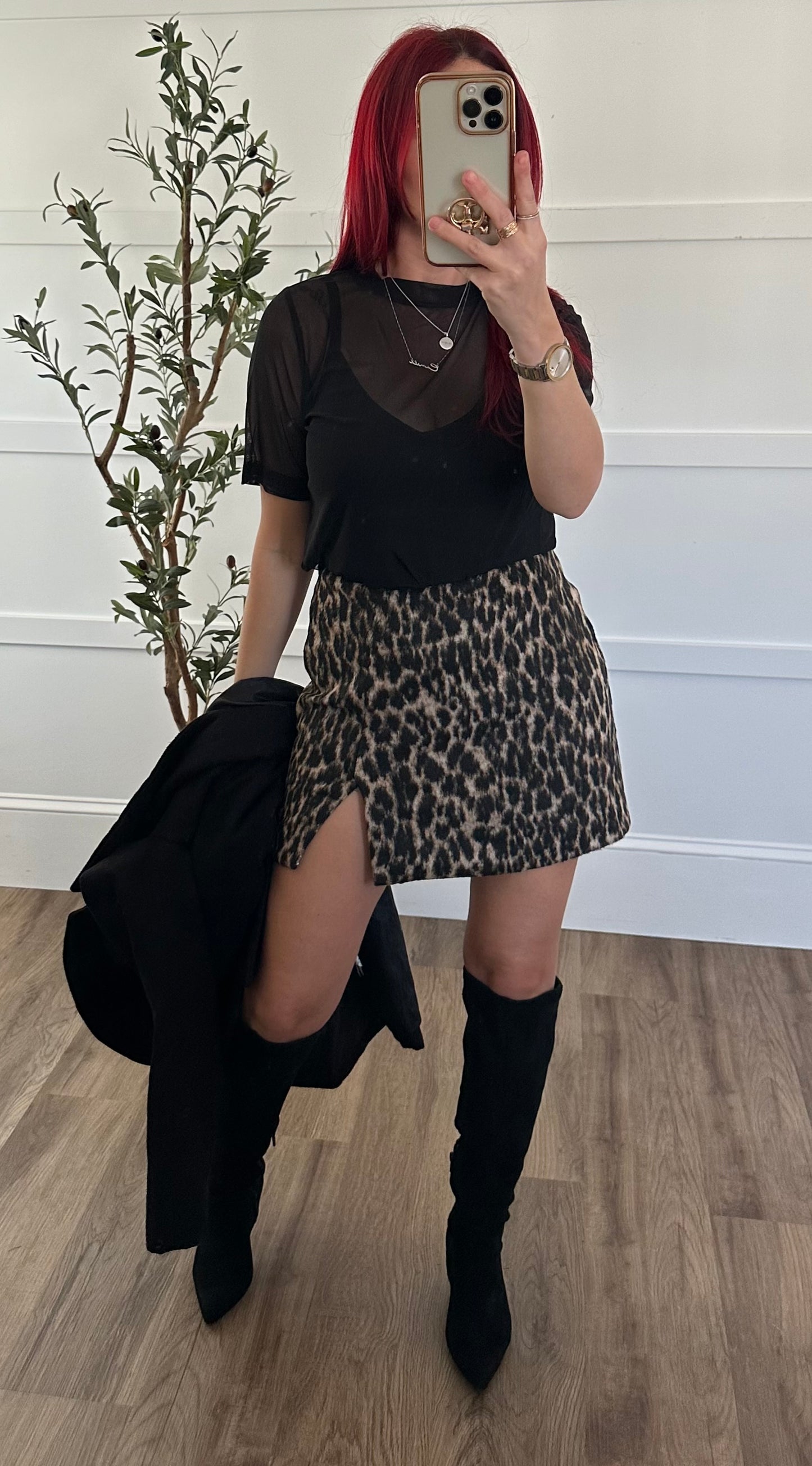 Leopard Mini Skirt