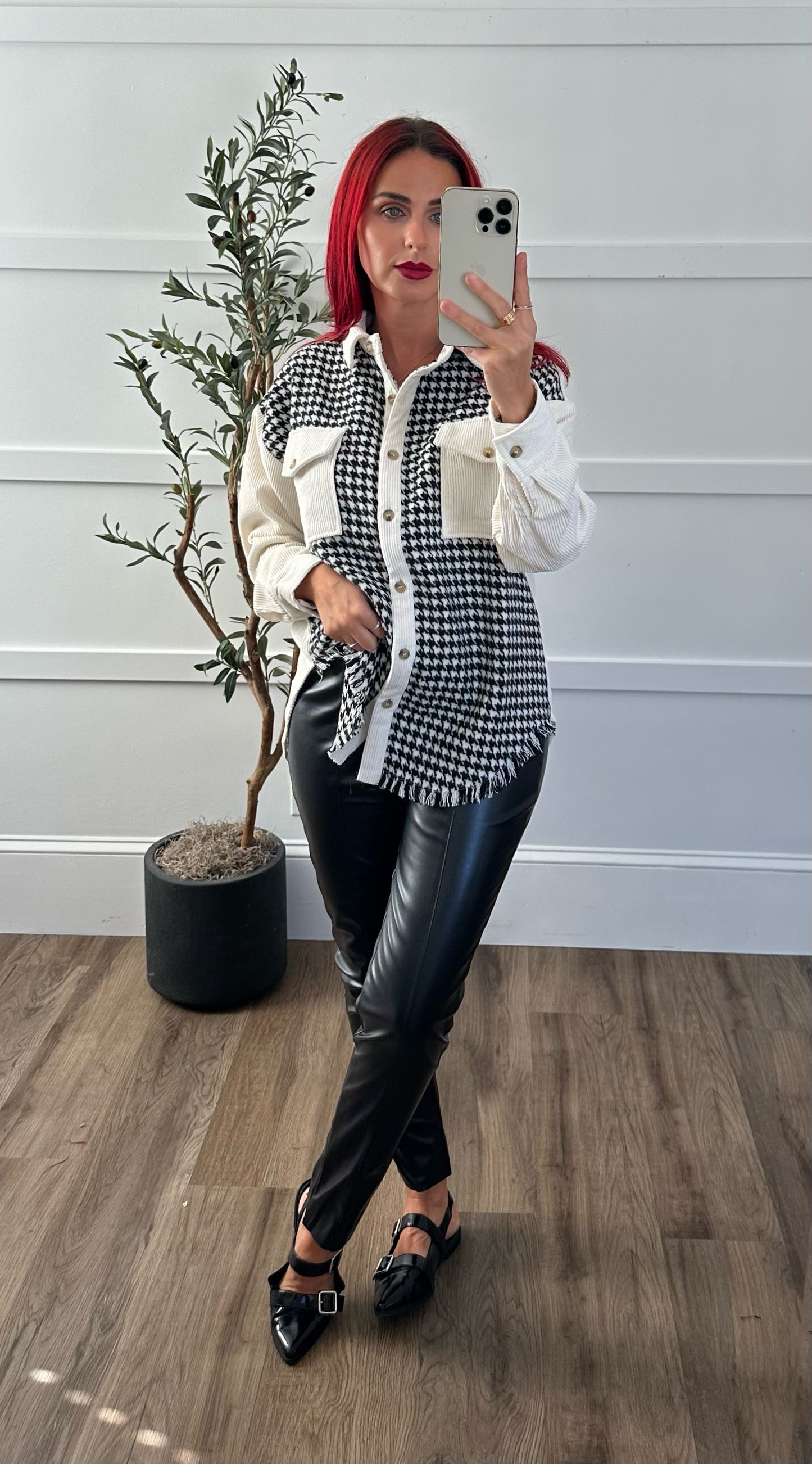Houndstooth Shacket