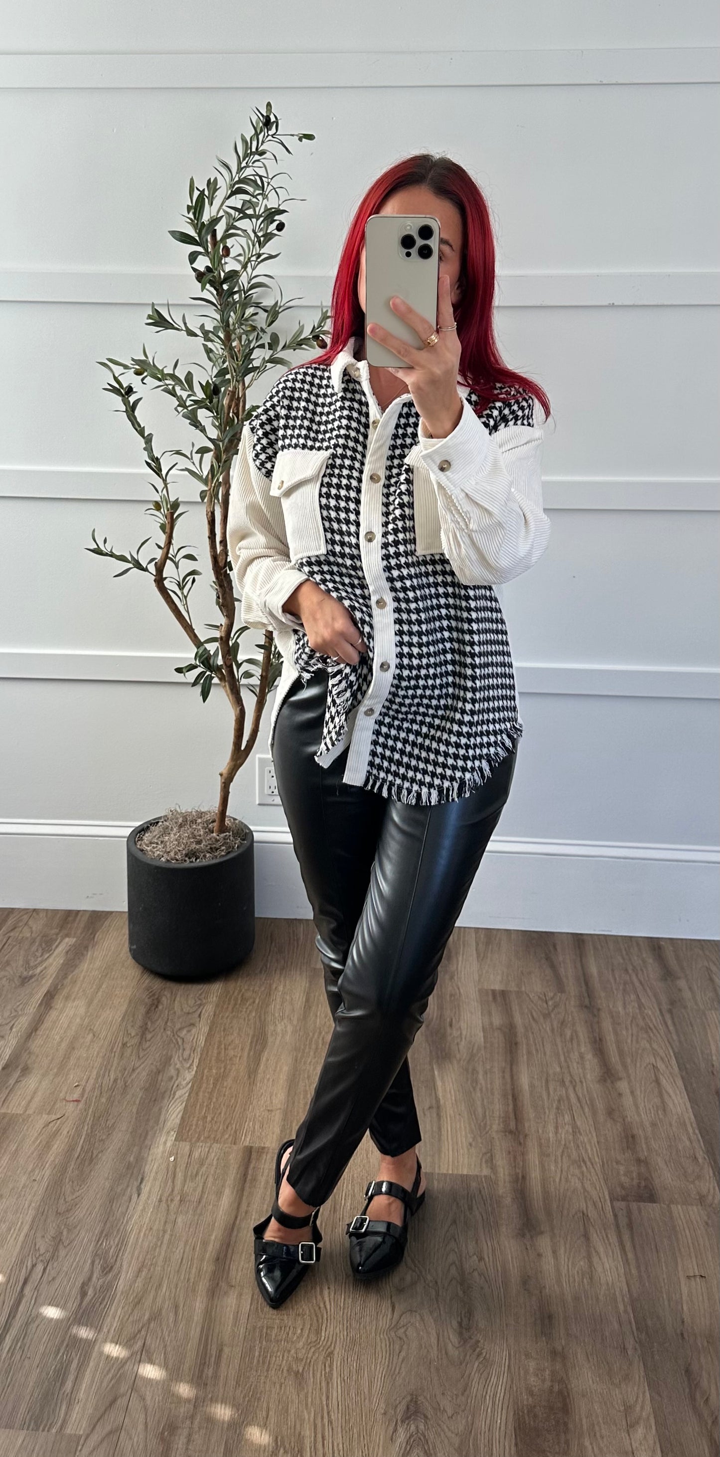 Houndstooth Shacket