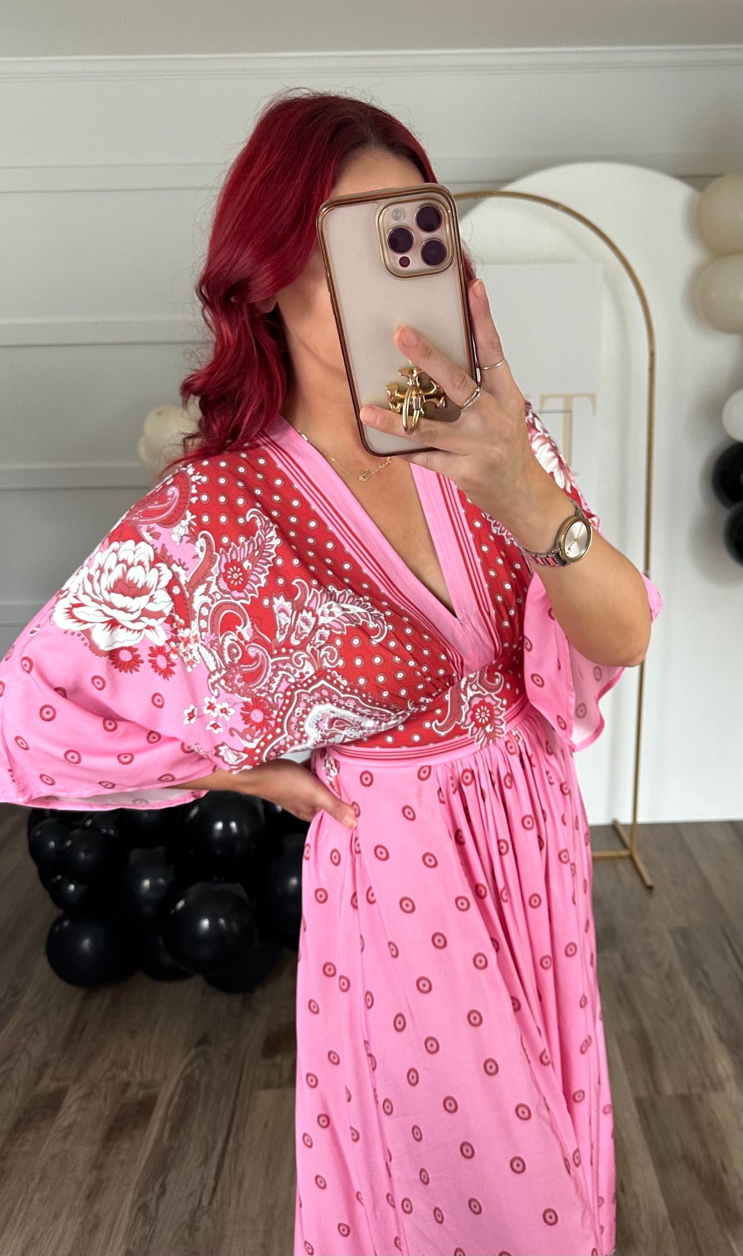Kimono Sleeve Maxi Dress