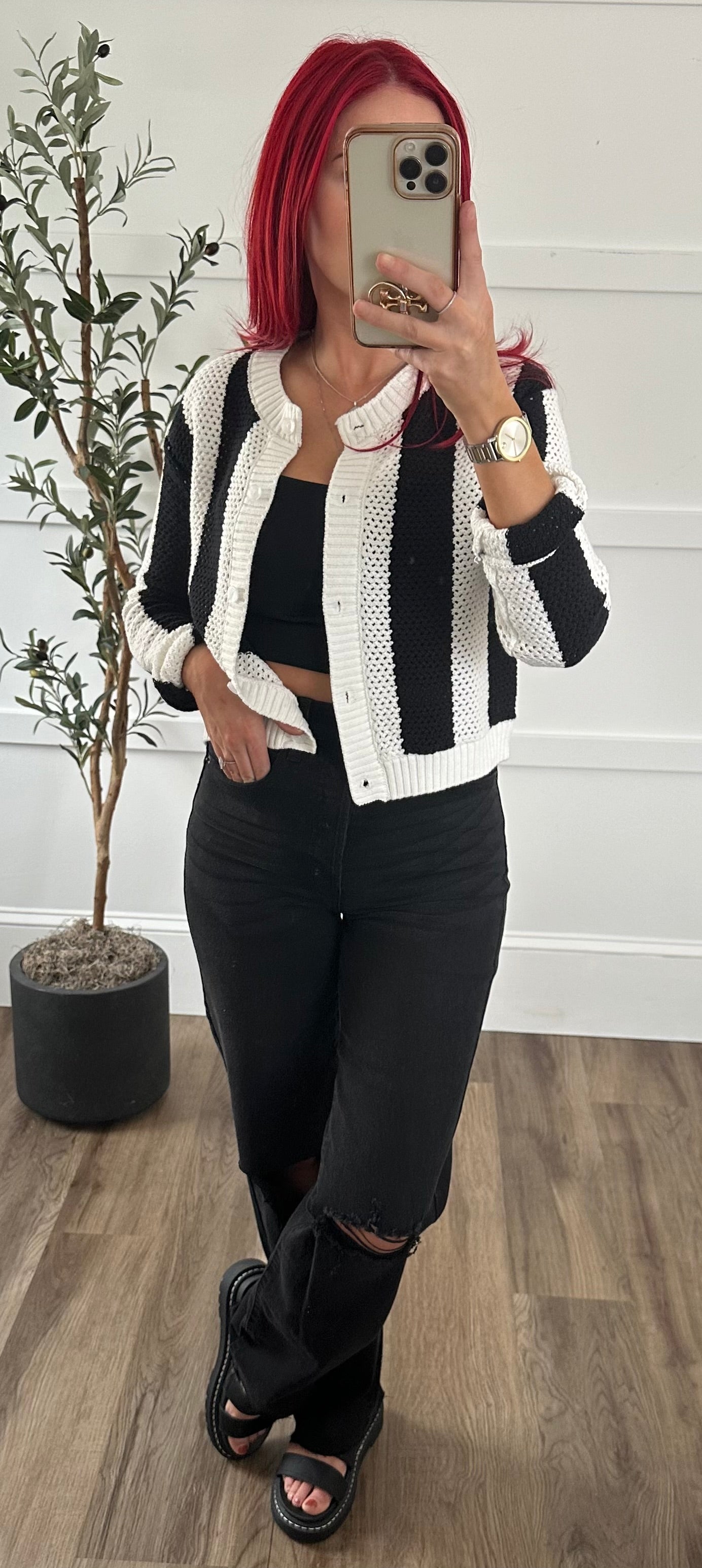 Rachel Striped Cardigan