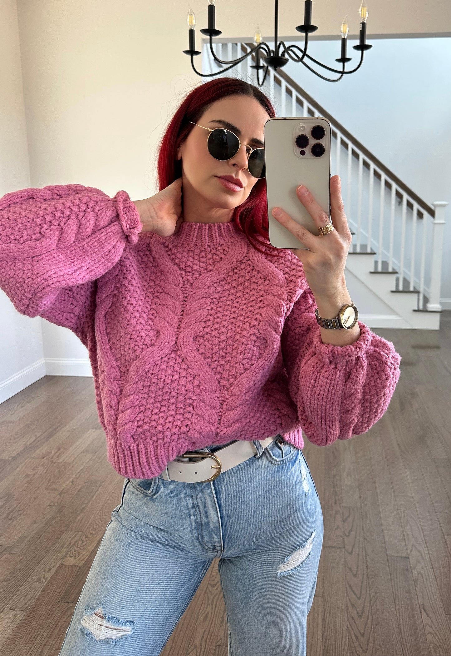 Pink Knitted Sweater