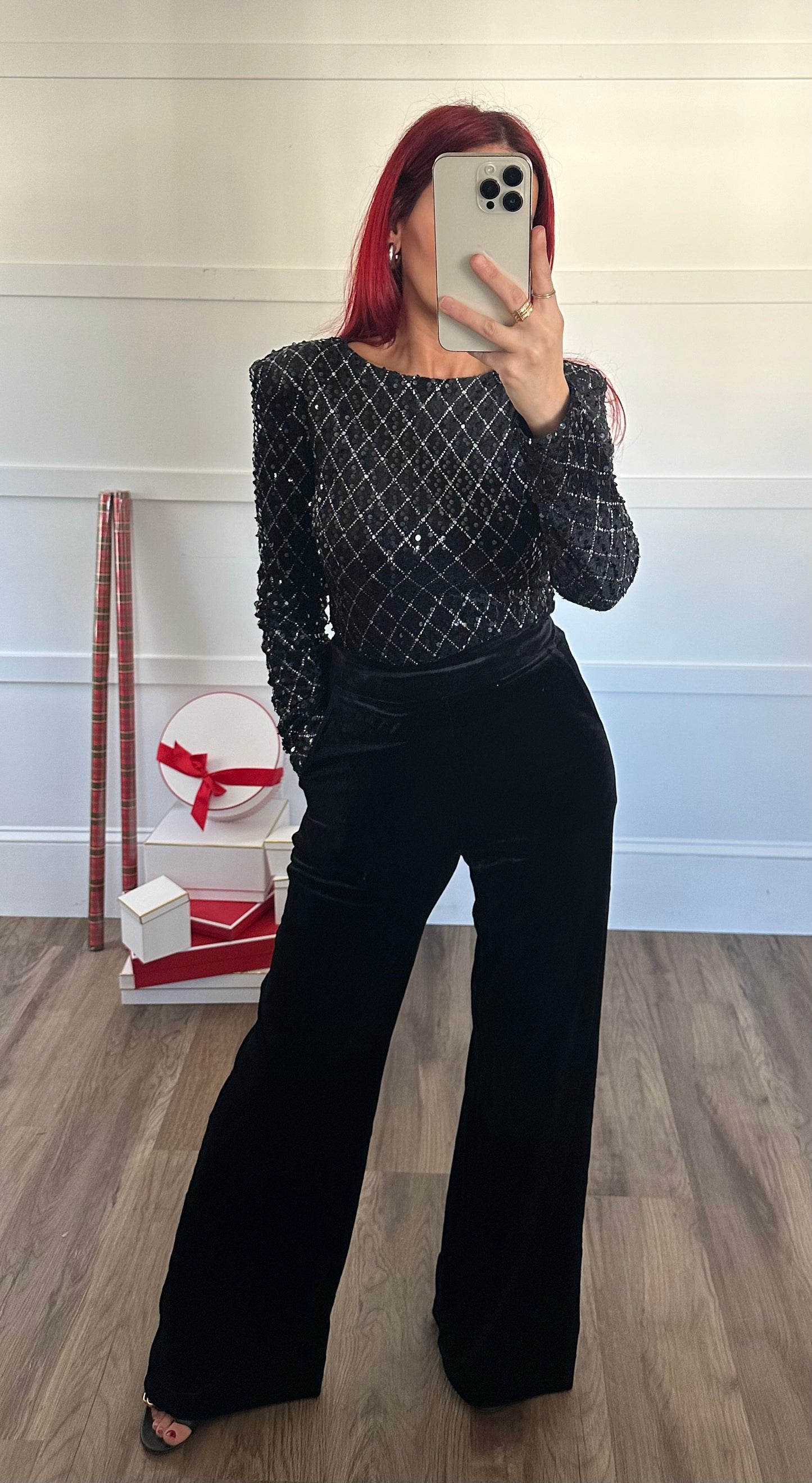 Velvet Pull On Pants