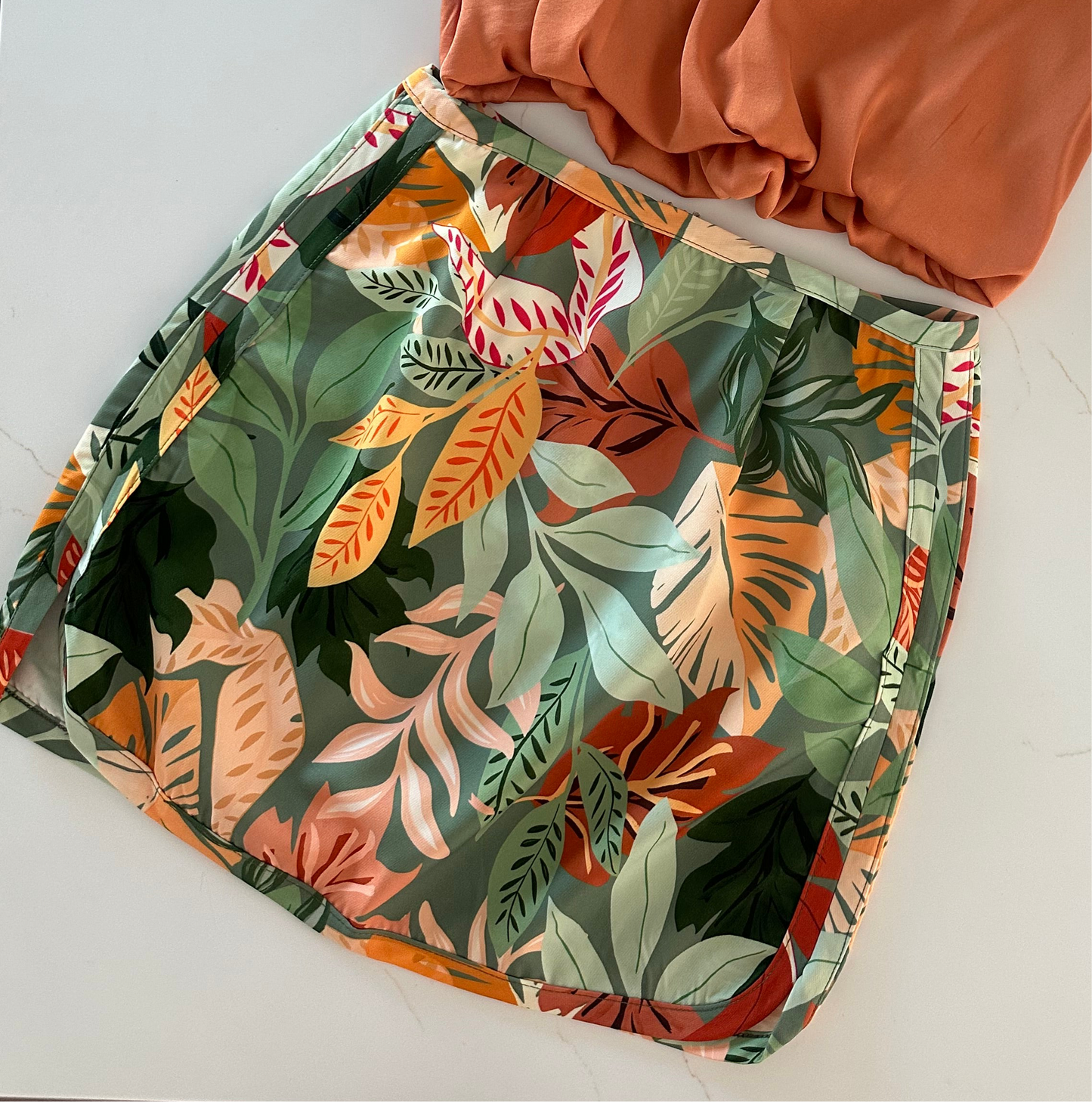 Multi Color Leaves Skirt