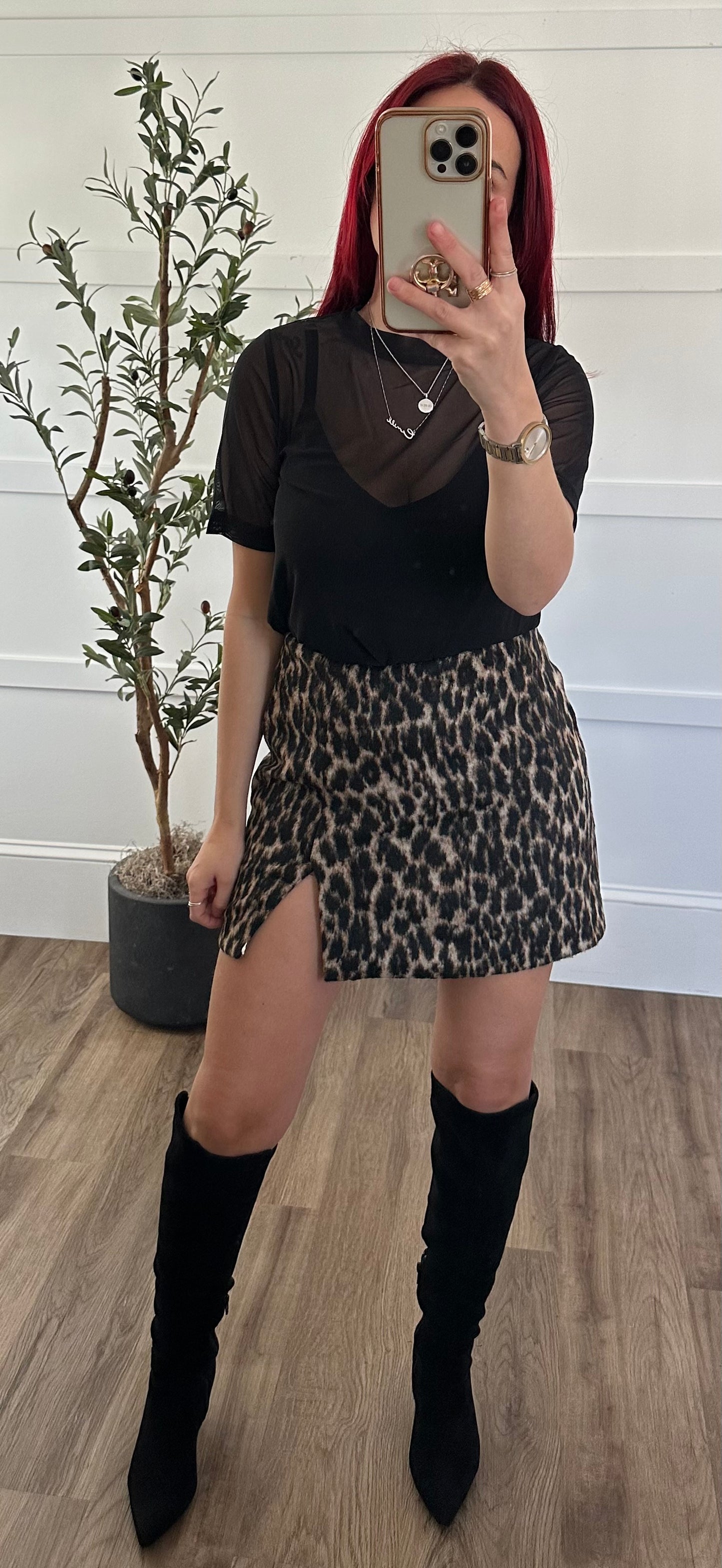 Leopard Mini Skirt