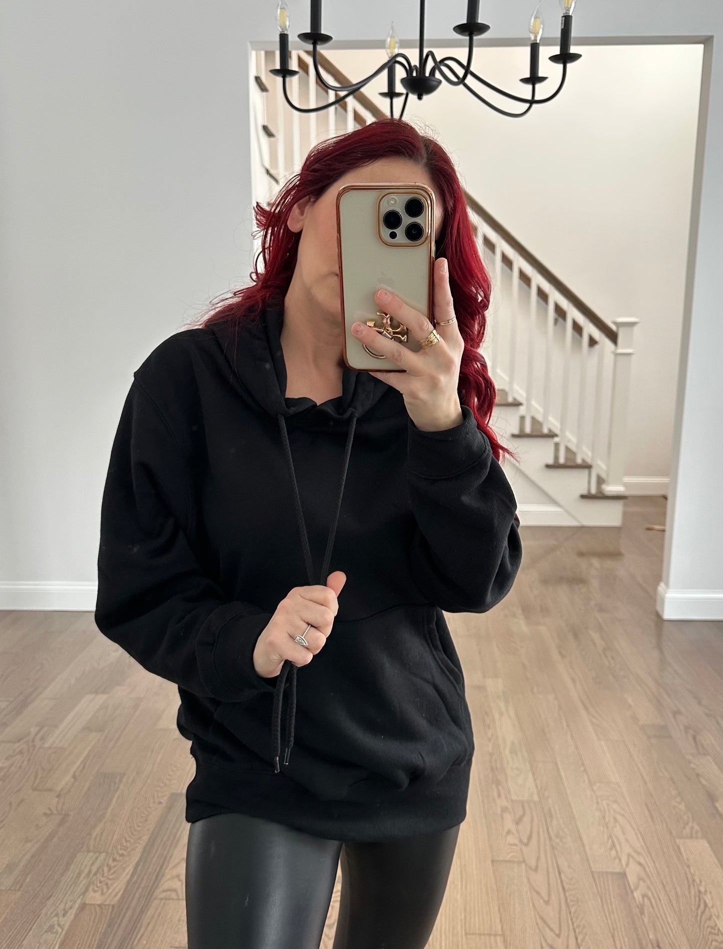 Black Fleece Lined Hoodie