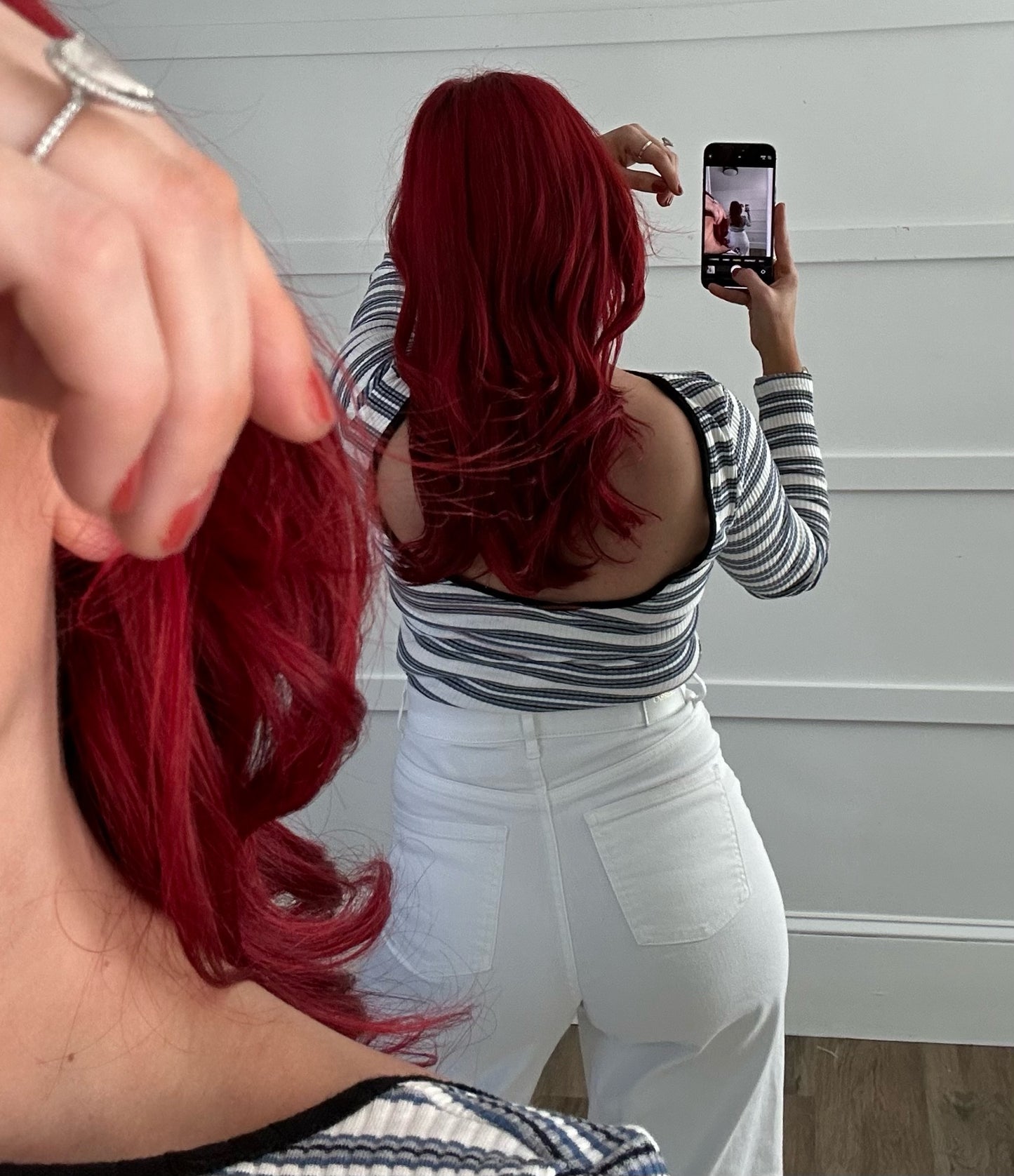 Annabel Stripped Low Back Top