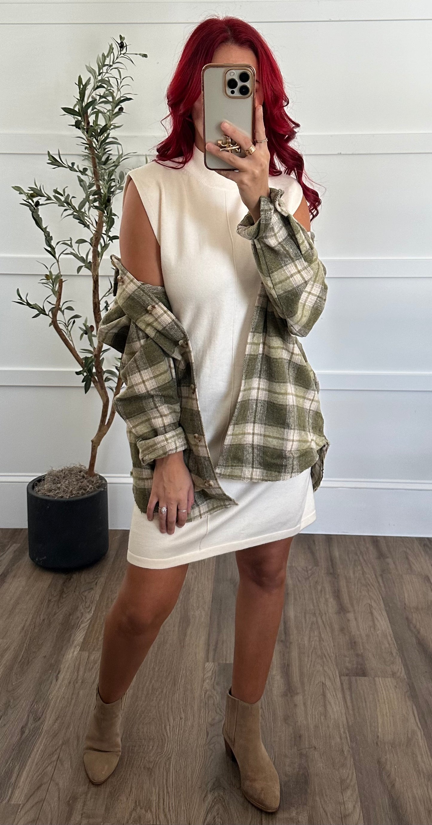 Sleeveless Mock Neck Knit Dress