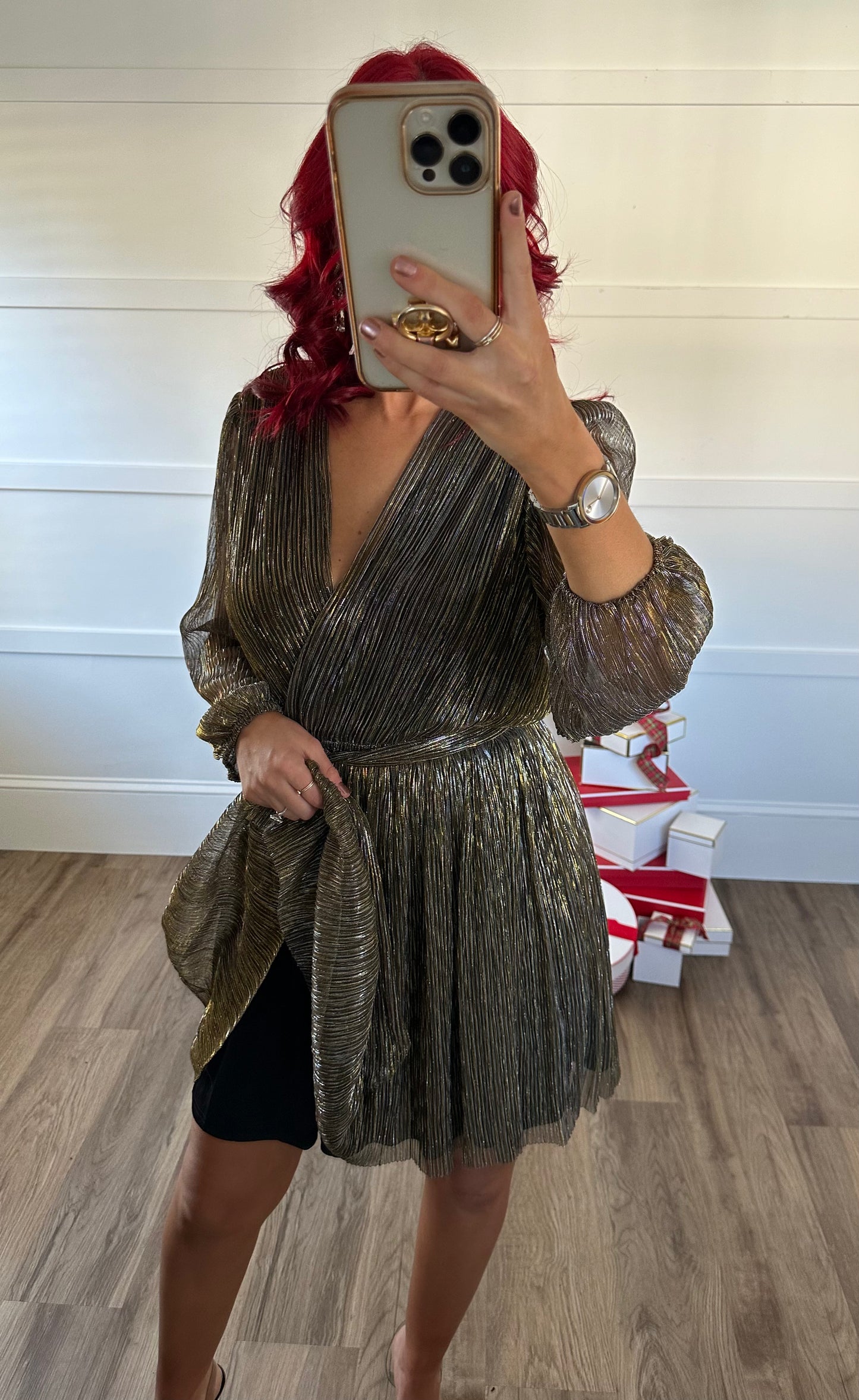 Lisandra Mixed Metallics Dress