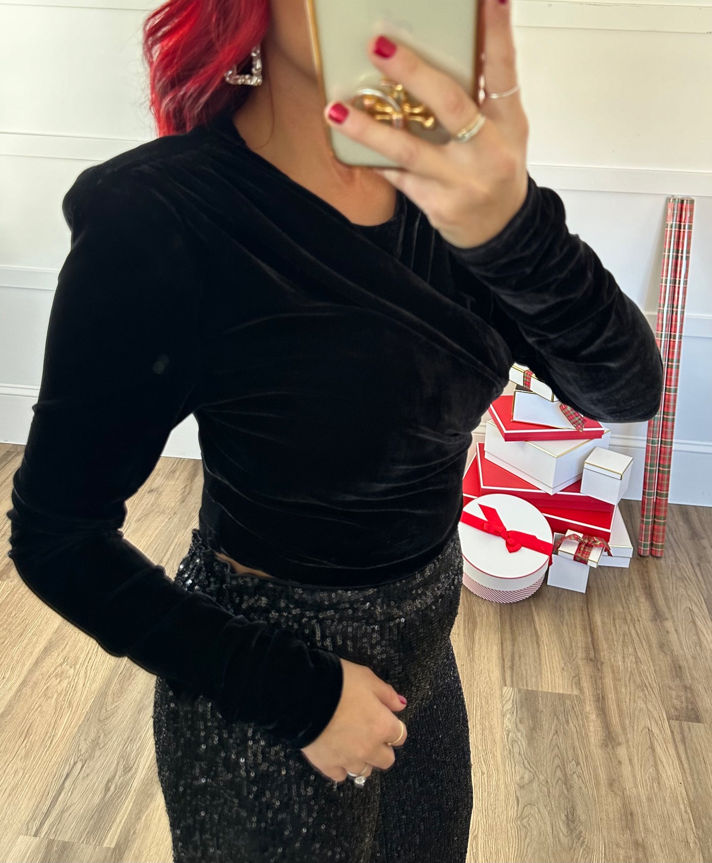 Angela Velvet Crop top