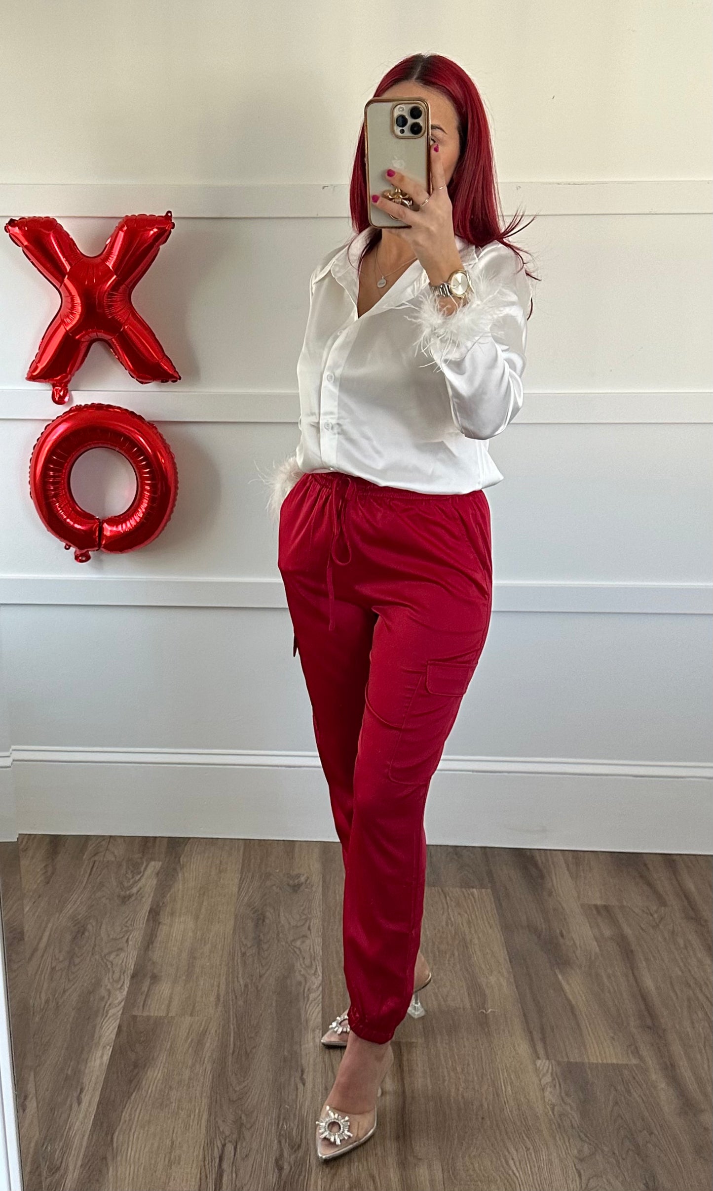 Satin Multi Pocket Jogger Pants