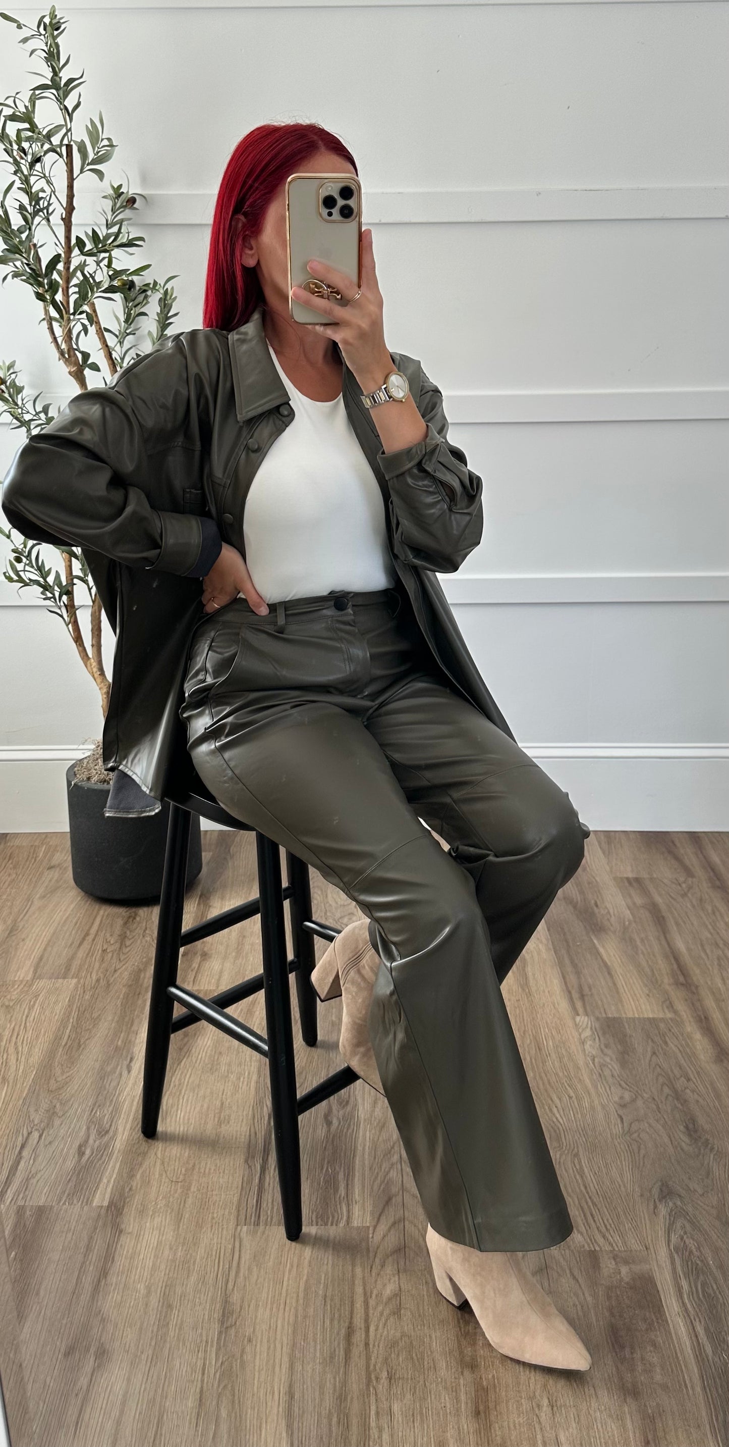 Olivia Pleather Pants