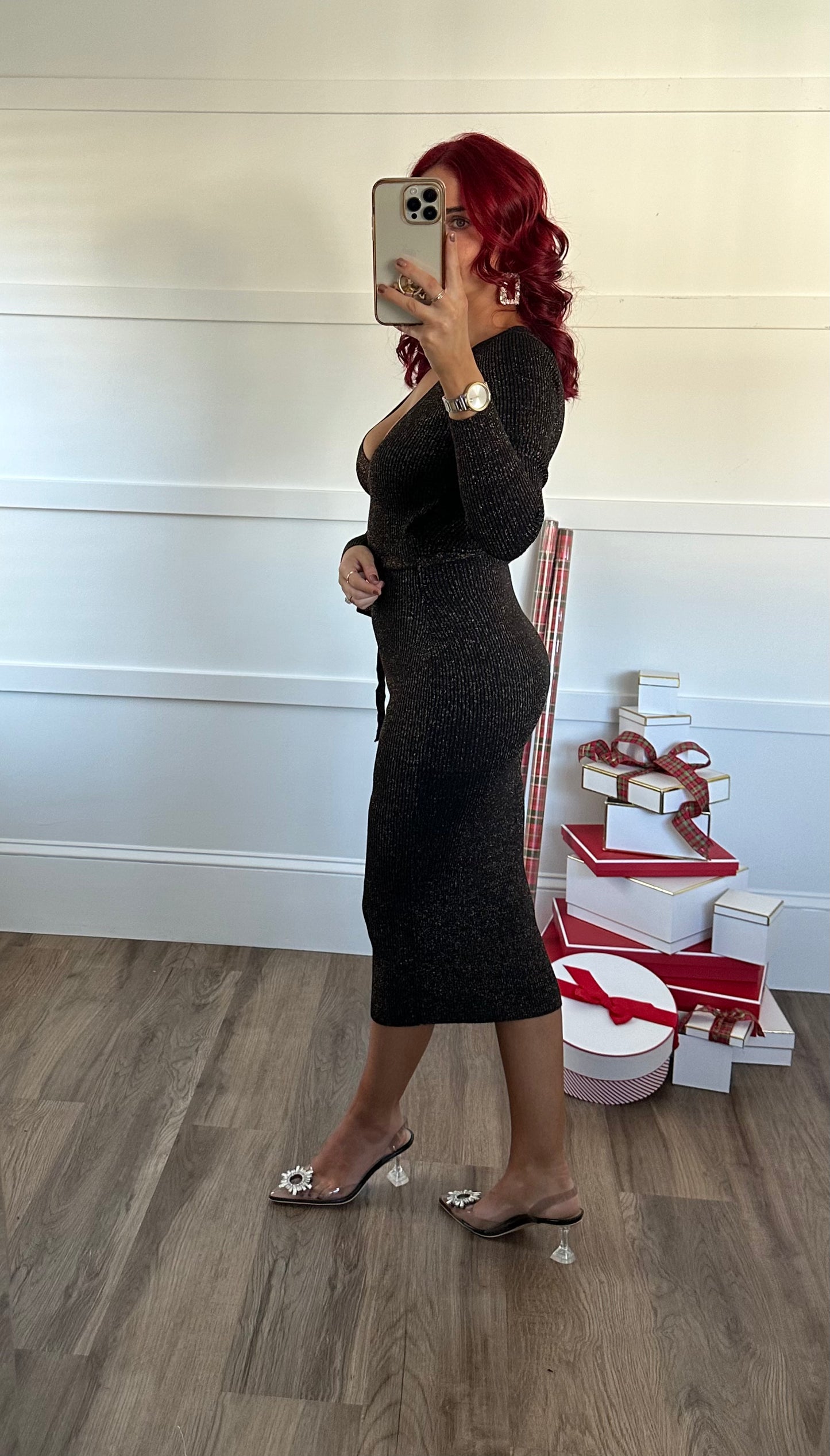 Carli Sparkle Midi Dress