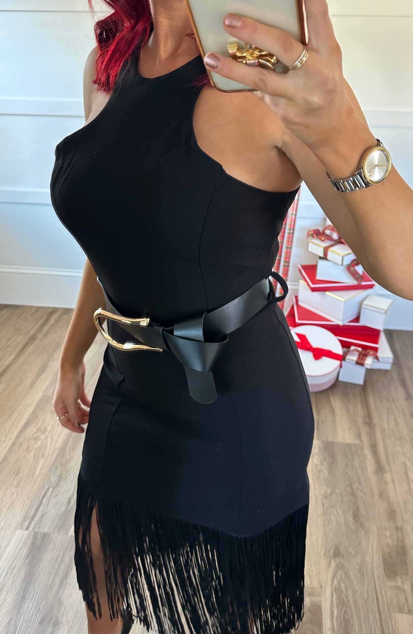 Mari Fringe Midi Dress