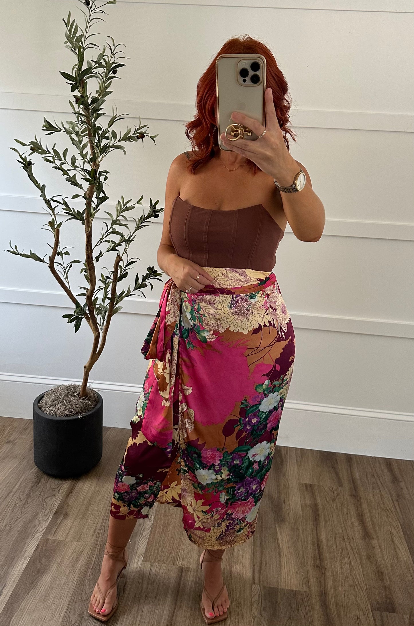 Jessica Wrap Midi Skirt