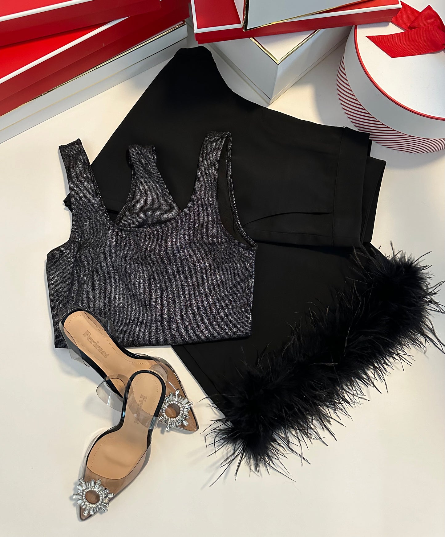 Amelia Shimmer Ribbed Knit Bodysuit