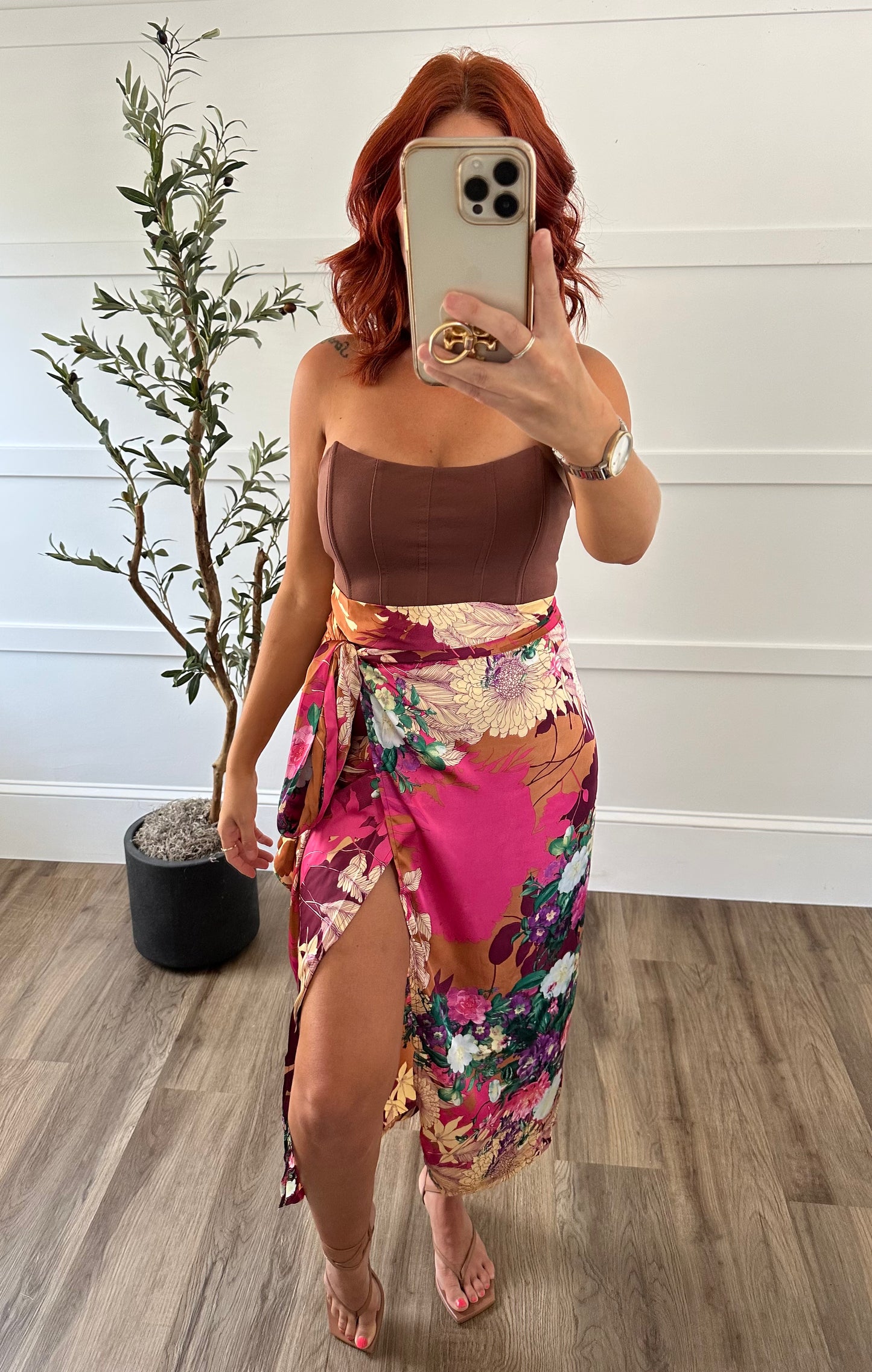 Jessica Wrap Midi Skirt