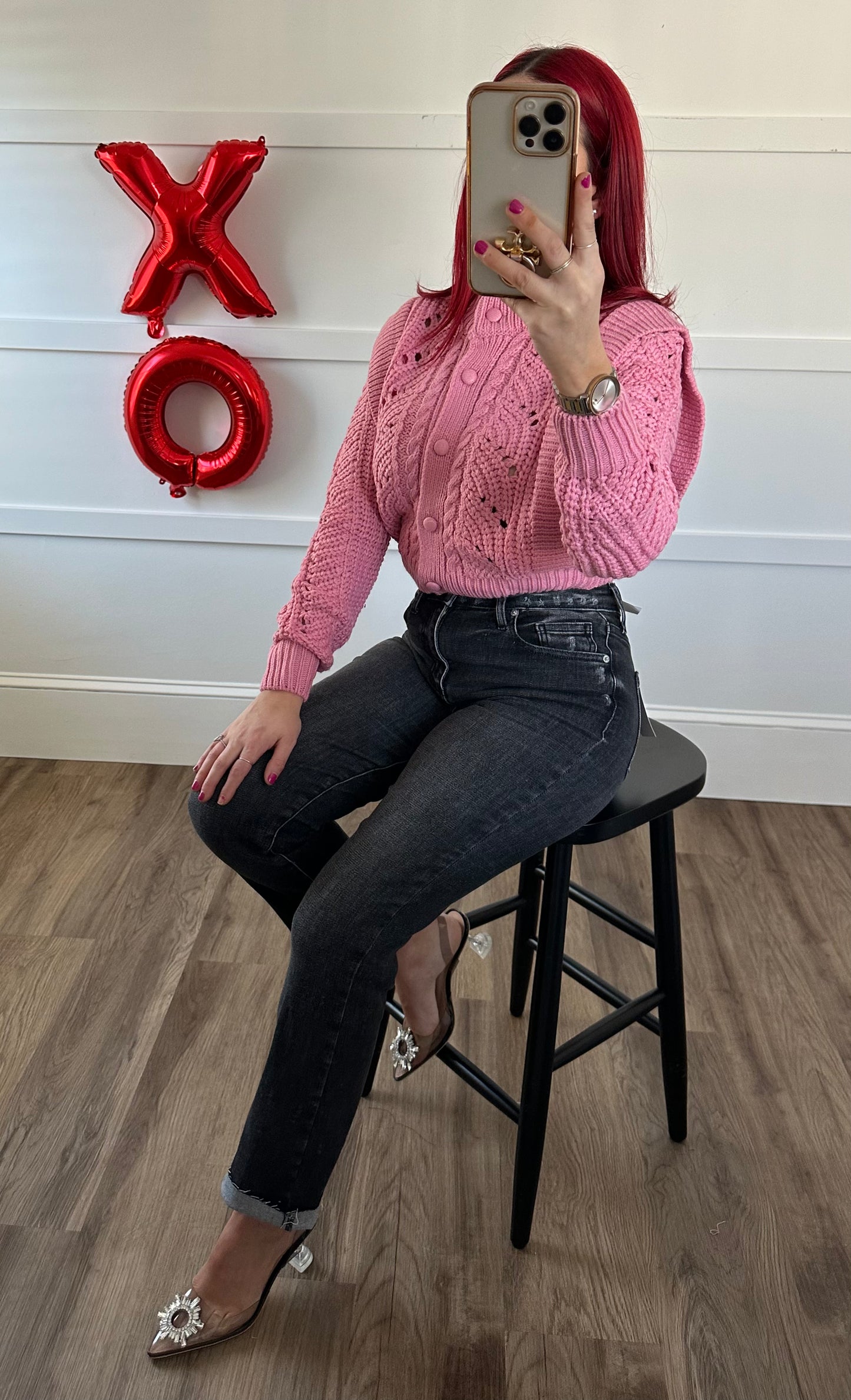 Cropped knit Cardigan