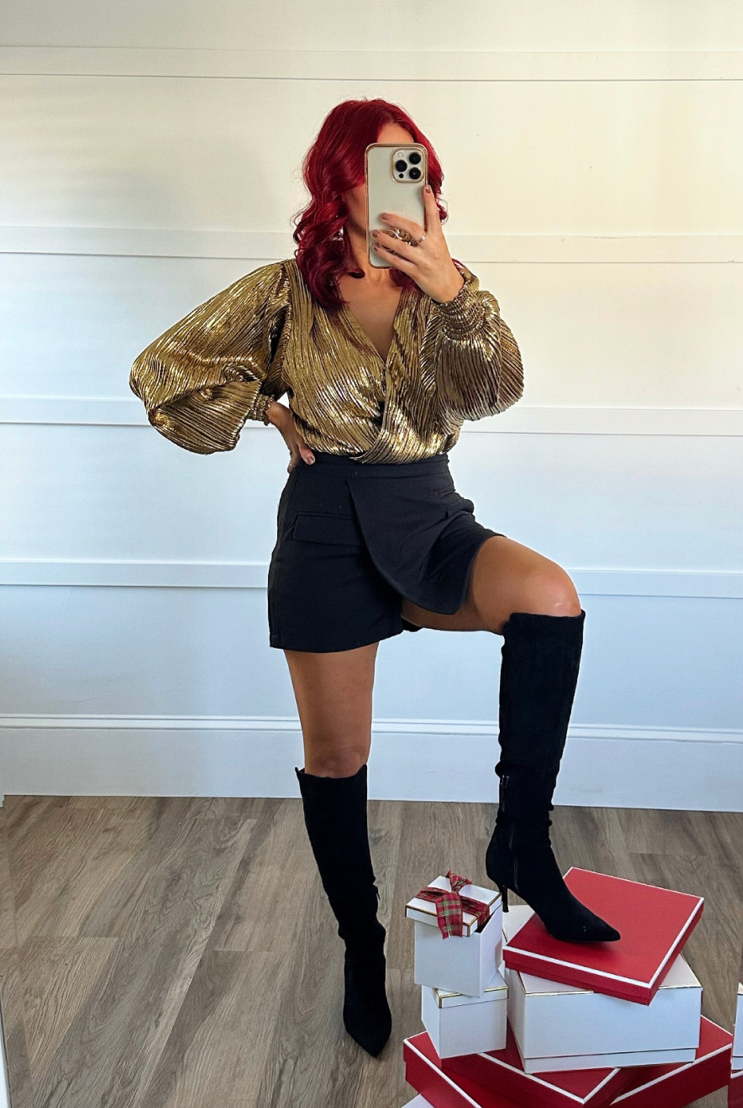 Milena Black Skort