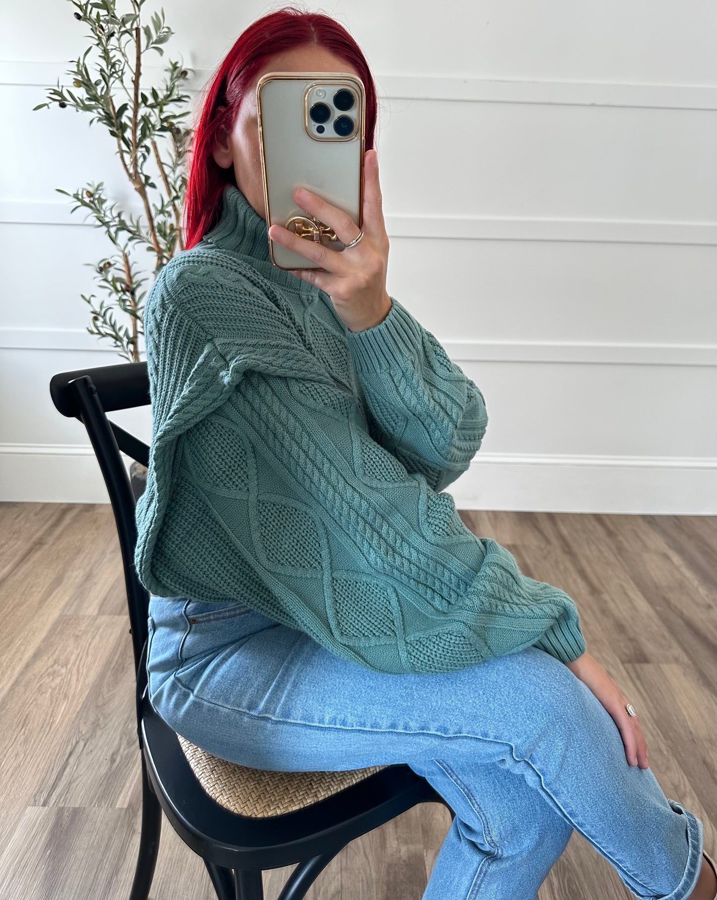 Cora Seagreen Knit Sweater