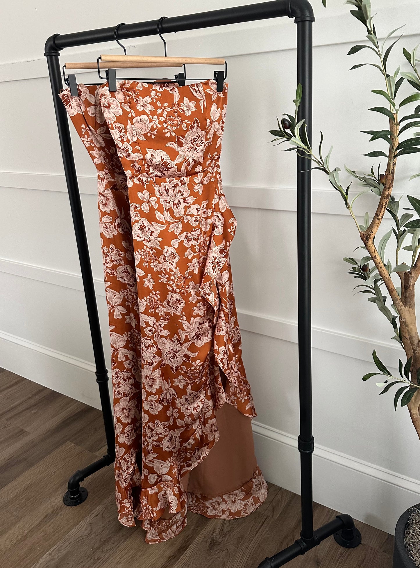 Alexis Open Back Ruffled Maxi Dress