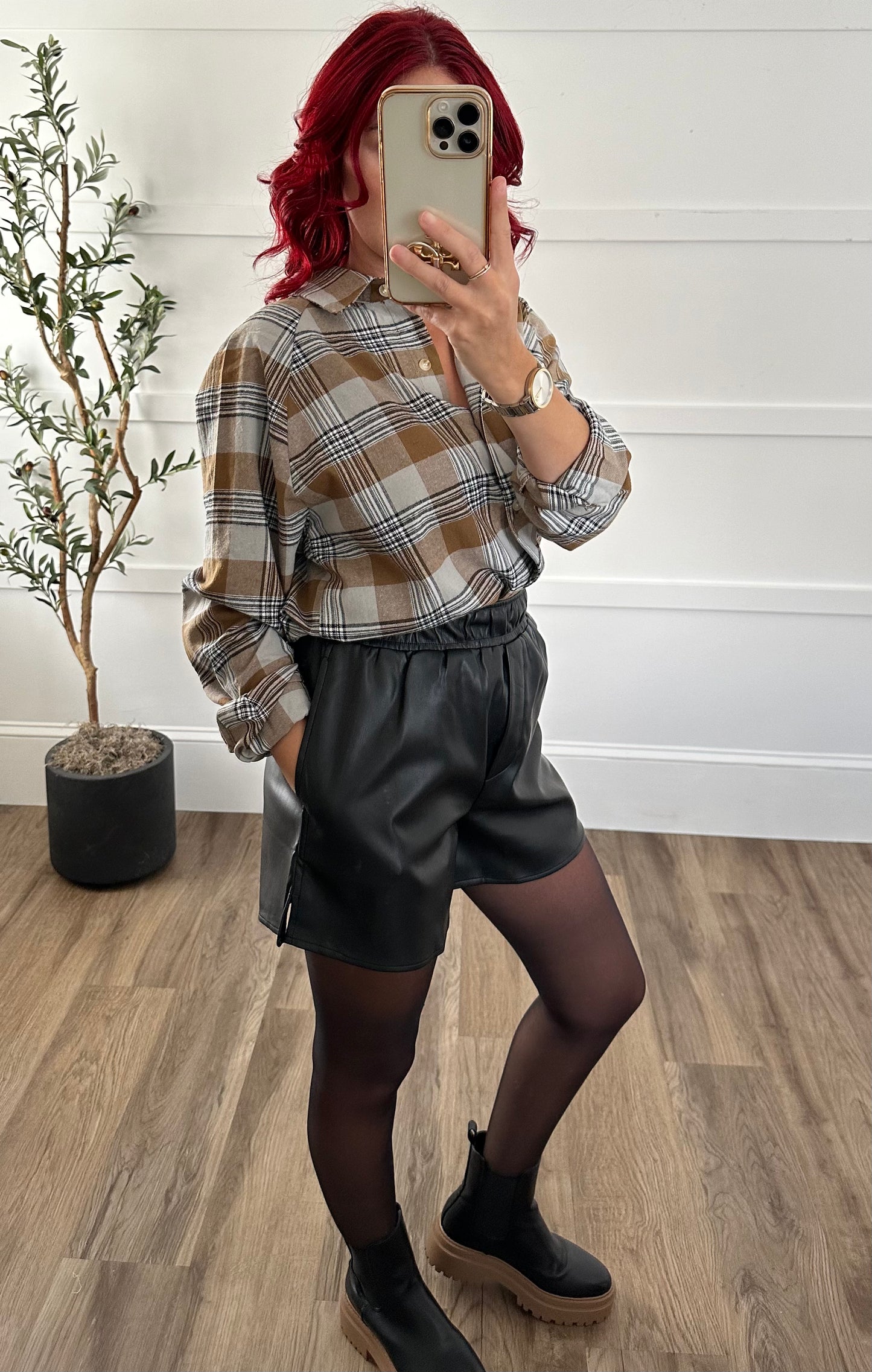 Jess Pleather Shorts