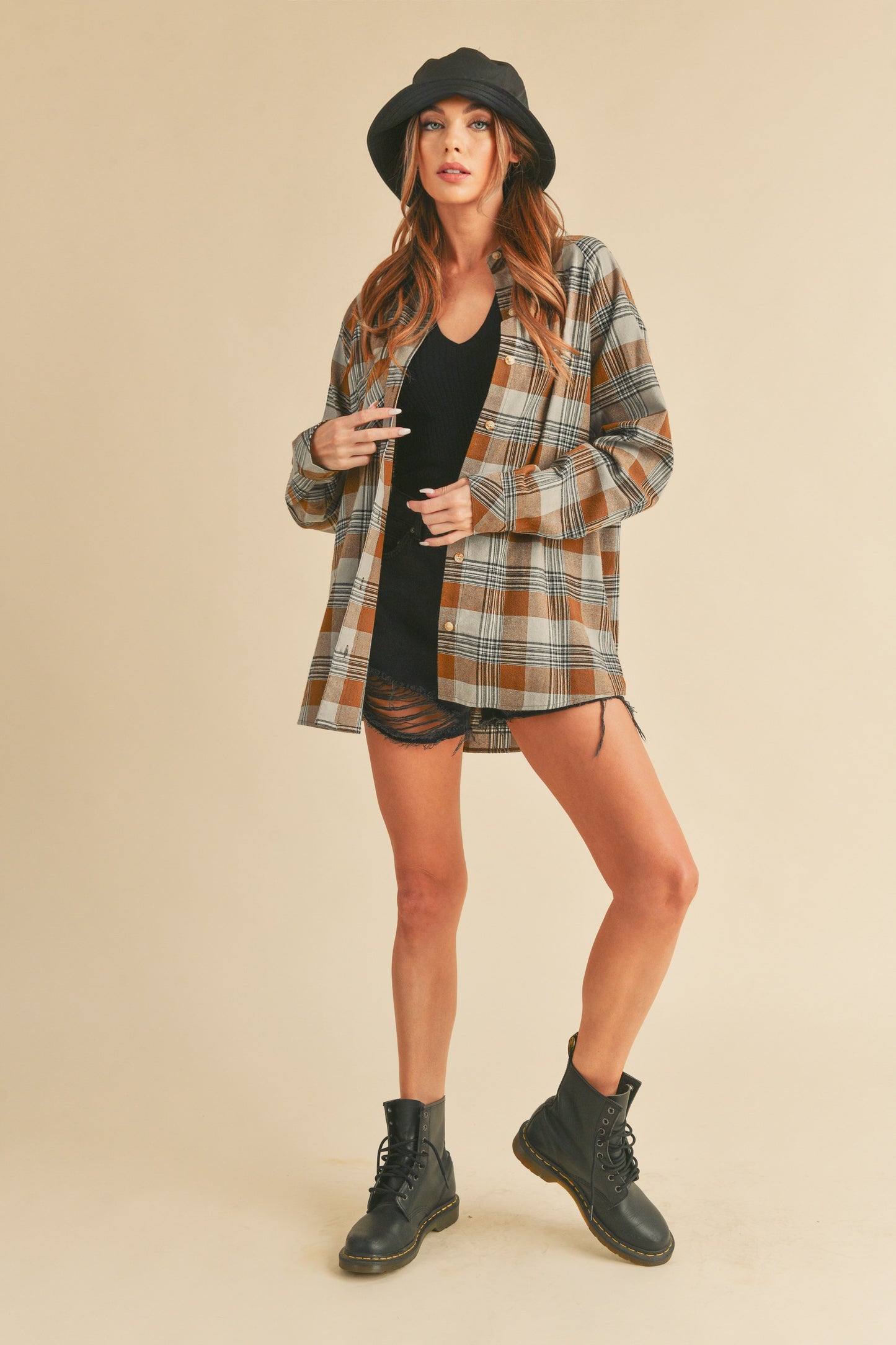 Tina Plaid Top