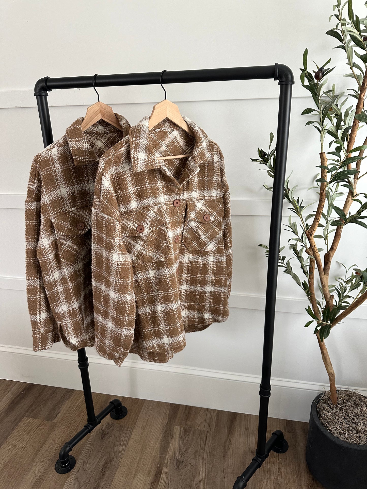 Farrah Teddy Plaid Jacket
