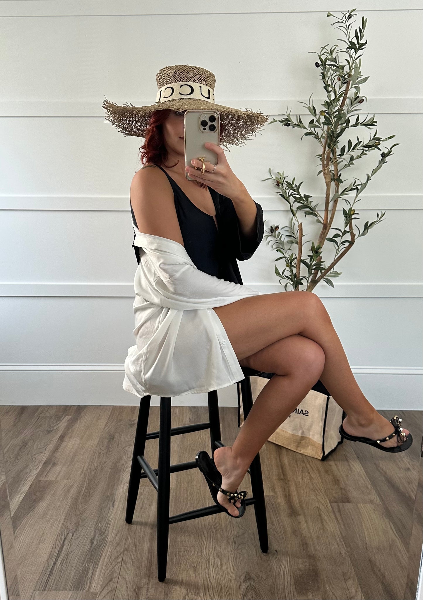 Beach button down cover up