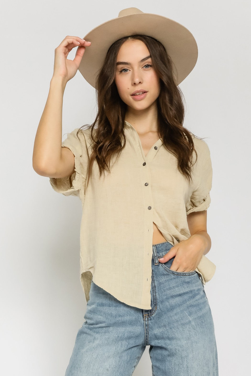 Kristina Linen Button up